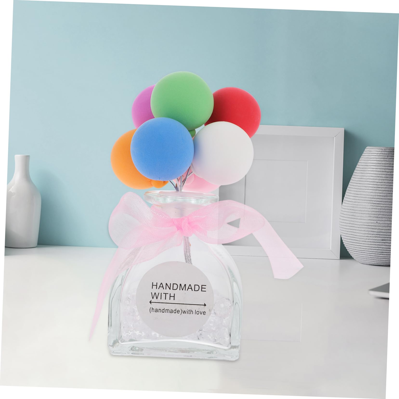 Alipis 3 Bottiglie di Profumo per Auto in Vetro, Diffusore di Aromi a Forma di Palloncino, Decorazione per Interni e Armadi