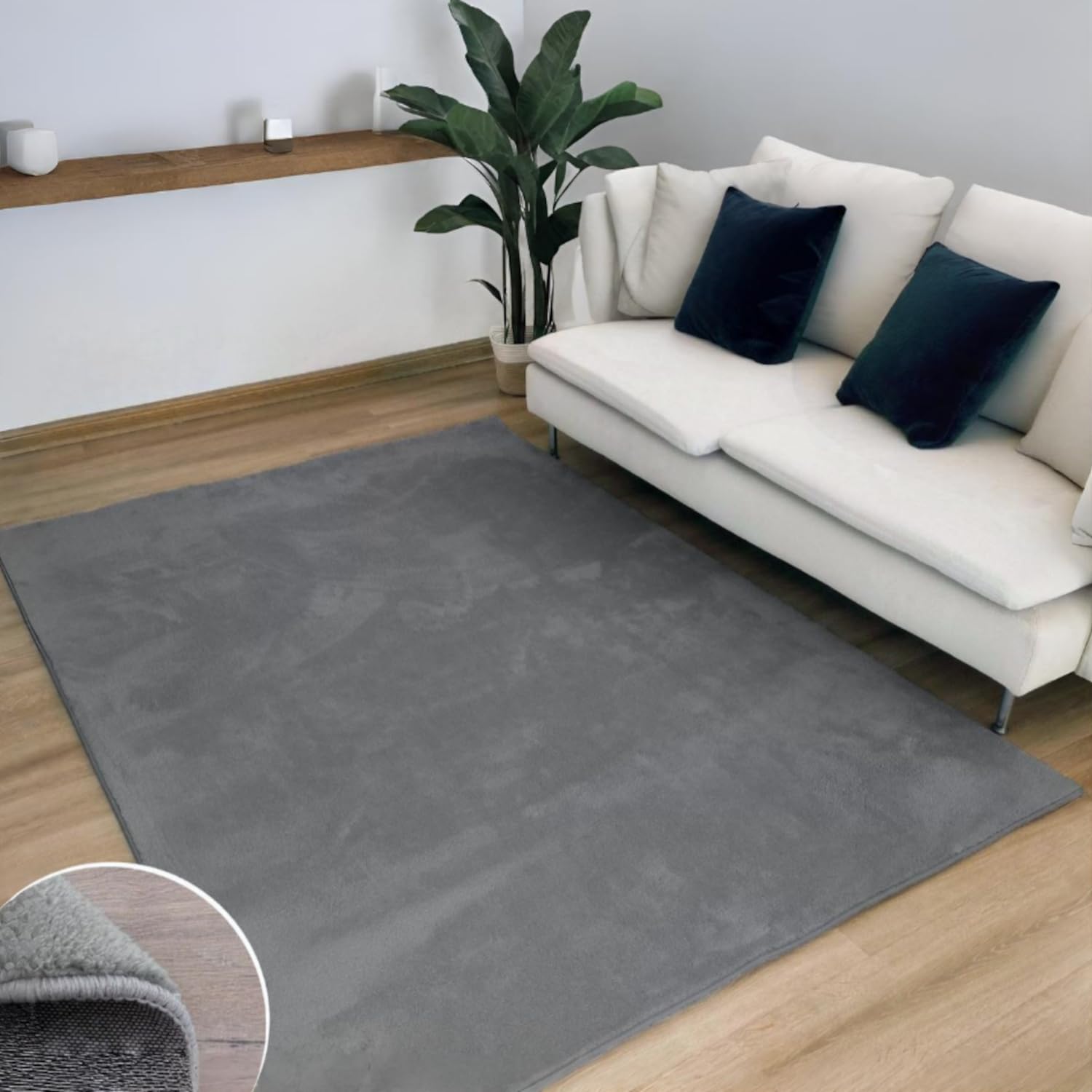 Home Universal® Alfombra Decorativa Interior Tie-Dye, Diseño Moderno en Gris, Textura Suave, para Salón y Dormitorio (Gris Claro, 120X180CM)