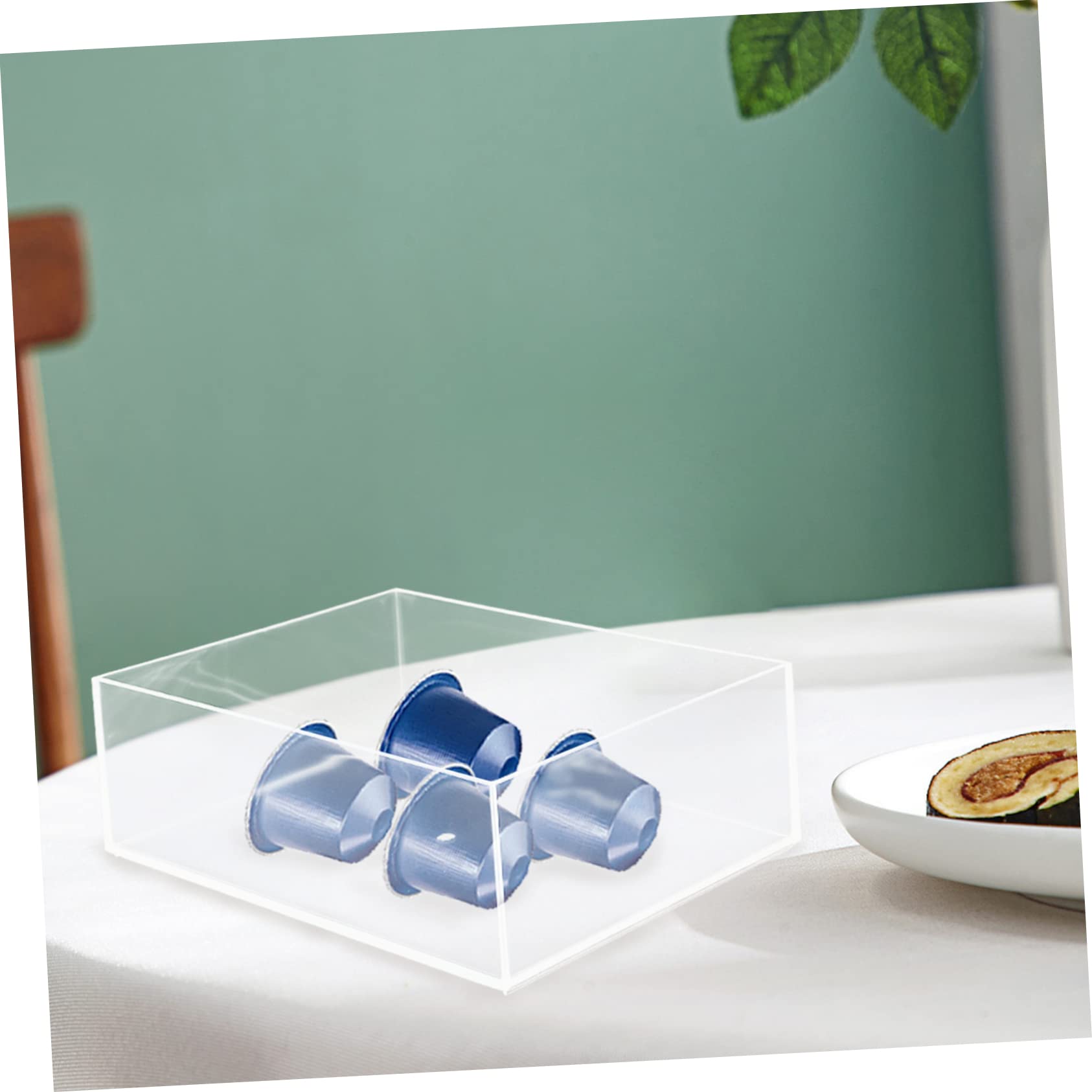 MOLUCKFU Countertop Tea Organizer for Tea Bags and Sugar Packets Transparent Storage Box with Opening Design for Coffee Station and Home Use High Capacity Holder