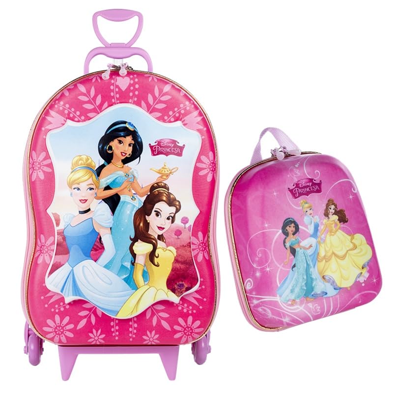 KIT MOCHILA DE RODAS + MOCHILA DE COSTAS MAXTOY PRINCESAS
