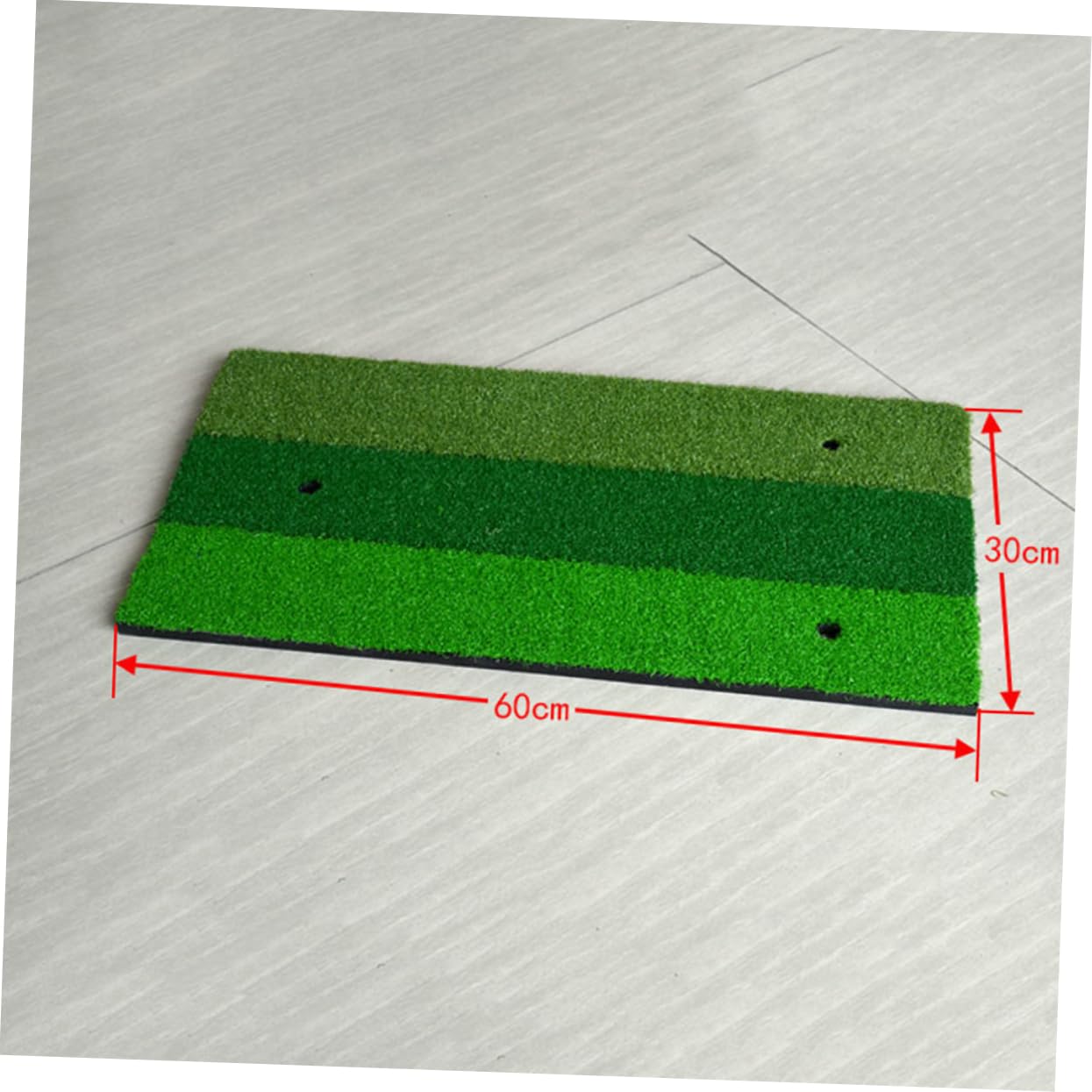 FOYTOKI Golf Practice Mat Portable Hitting Mat 30x60cm Realistic Short Grass and Rough for Drives and Iron Shots