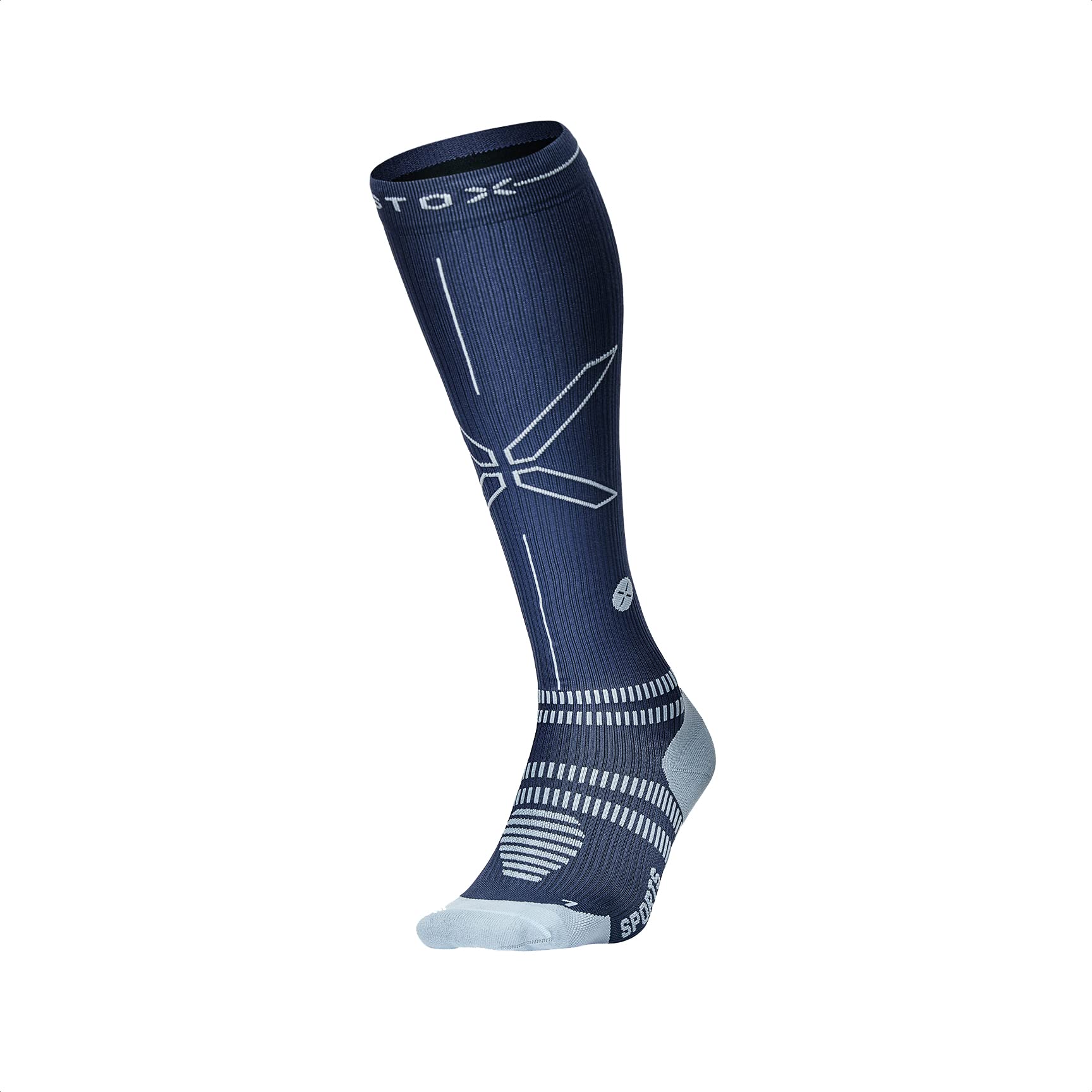 STOX Energy Socks, Chaussettes de Compression Femme, Classe de Compression 23-32 mmHg, Talon Rembourré, Bas de Compression, Chaussette Sport, Bas de Contention, Sport Femmes
