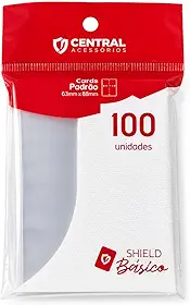 Sleeves para Cards TCG 63x88mm Transparente com 100 Unidades, Protetor de Cartas para Jogos de Cartas, Copa do Mundo, Photocard e Colecionáveis