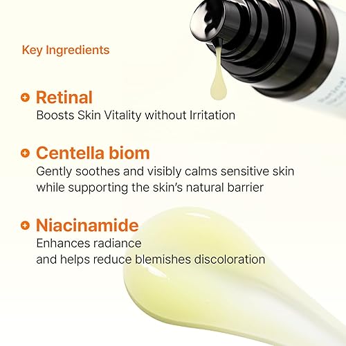 Miniatura 6 de MEDITHERAPY Retinal Skin Booster Serum - Retinaldehído no irritante para principiantes para cara y cuerpo - Minimizador de poros de retinol