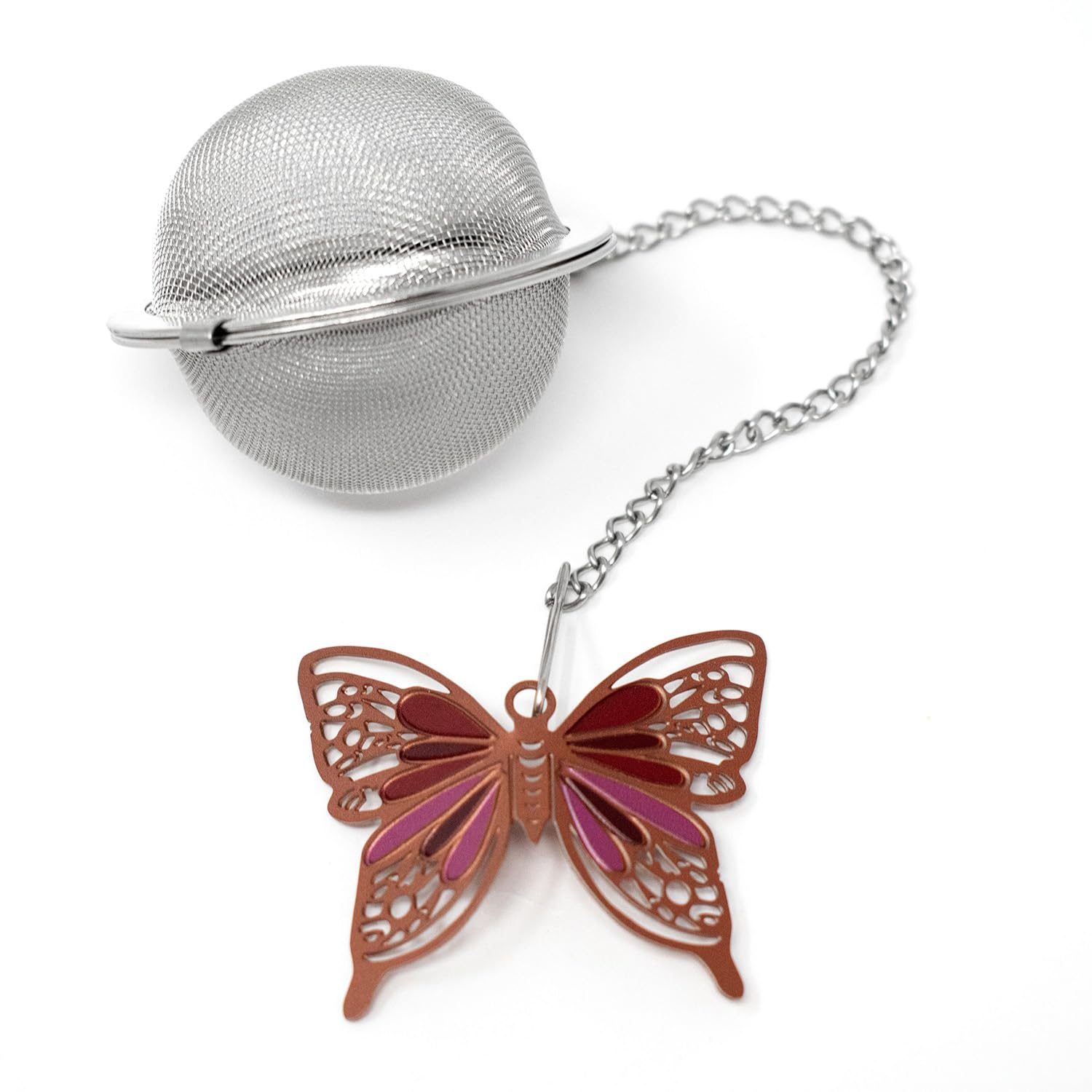 Norpro Tee-Ei aus Netzstoff mit Schmetterlingsanhänger, 5,1 cm, Edelstahl