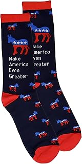 Forest & Twelfth Men's Crew Cut Socks, Flags, Maps, & Patriotic Themes, Fun and Unique Graphic Socks, One Size Fits Most