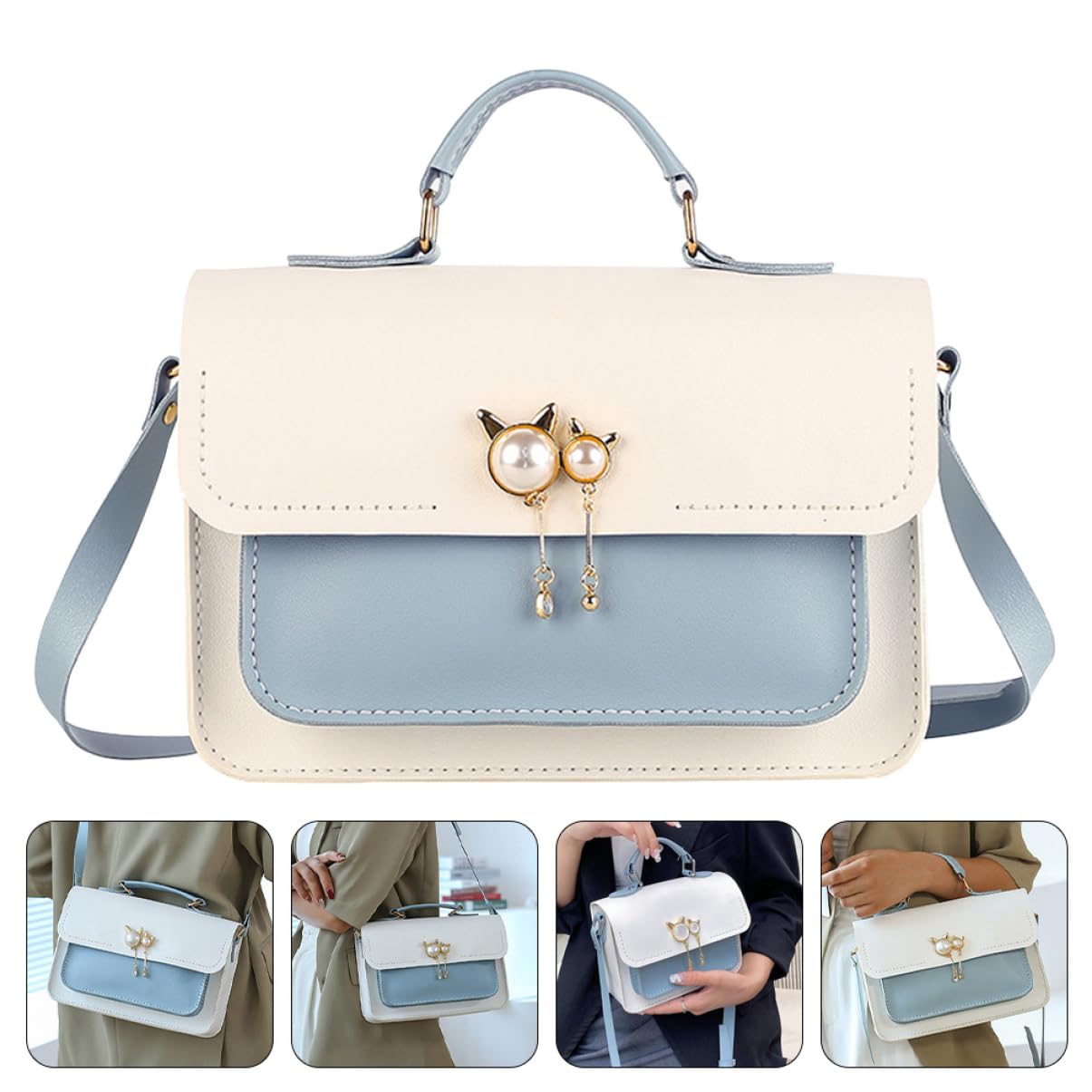 Kit para Hacer Bolsos, Conjunto DIY de Materiales para Bolso de Pu, 1 Set