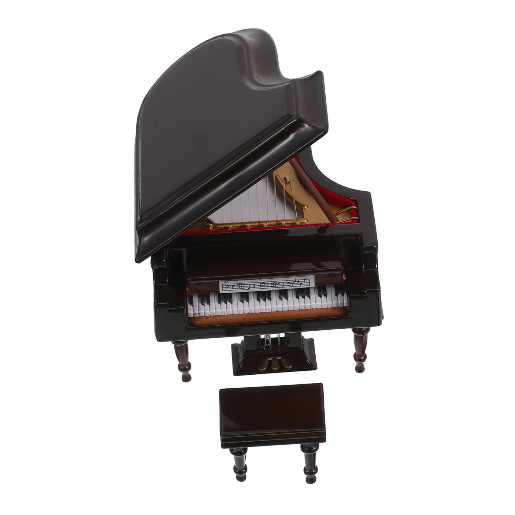 Didiseaon Pianoforte Piccolo in Miniatura Decorativo Sgabello per Casa delle Bambole Strumento Giocattolo per Arredamento e Appassionati di Musica