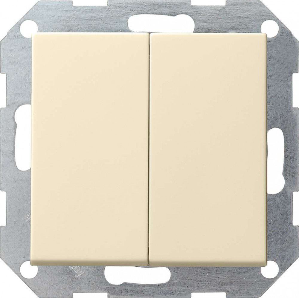 Gira 012501 przełącznik przyciskowy Serien System 55, kremowo-biały