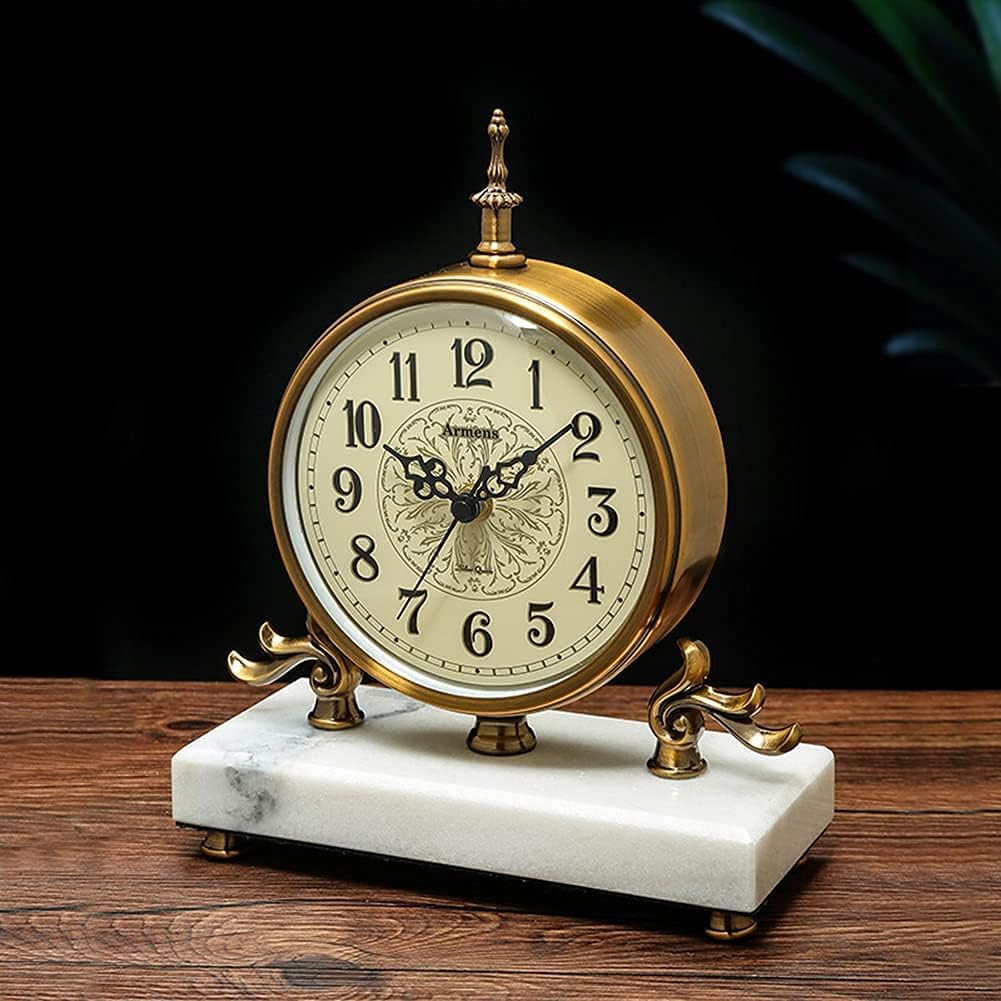 Mantel Clock Silent Decoration Mantel Clock Battery Tabletop Clock Living Room Fireplace Office Kitchen Desk Shelf Home Decor Gift Design