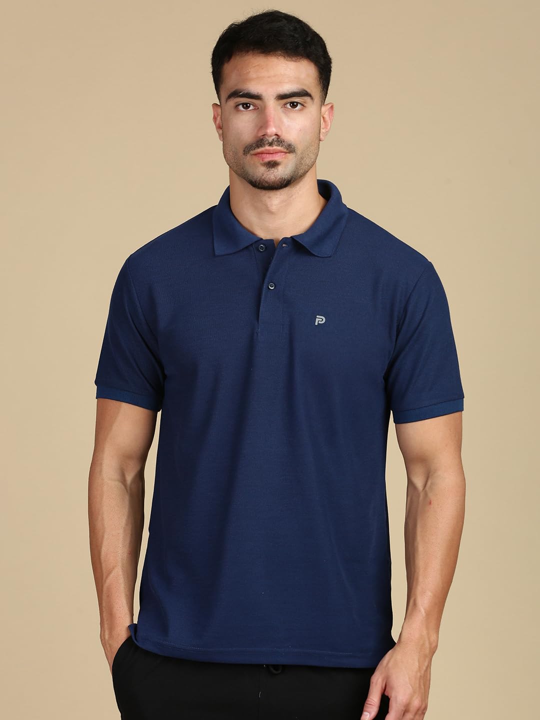 LUX PARKER Men's Solid Regular Fit T-Shirt 1101_2PC_Airforce Athletic Blue - Image 6 thumbnail