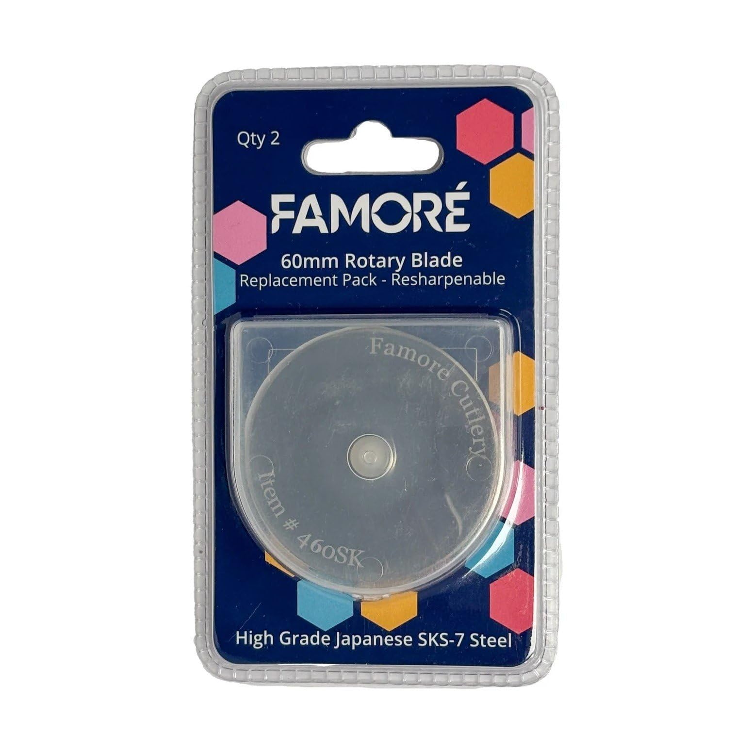 Nähwelt Flach Rollschneider-Ersatzklinge 60mm von Famore