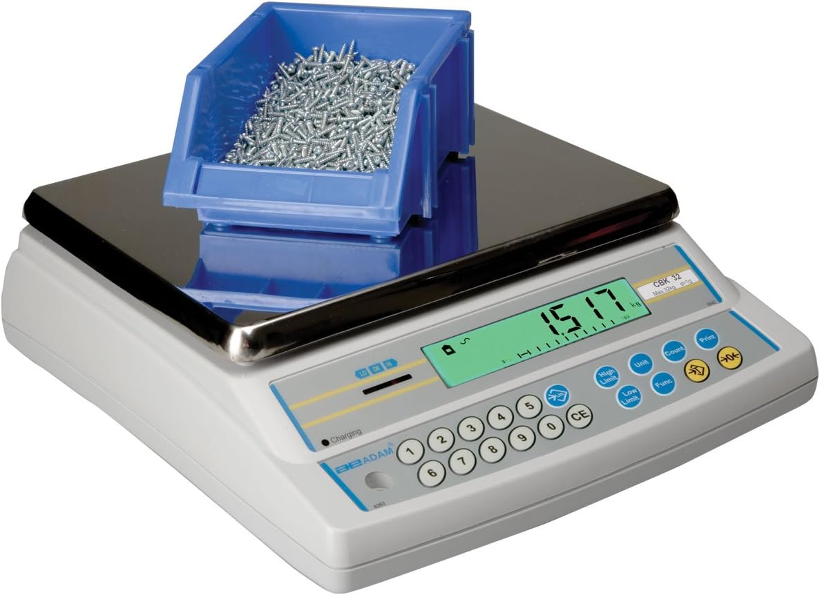 Adam Equipment CBK 8a Portable Bench Scale, 8lb/4kg Capacity, 0.0002lb/0.1g Readability