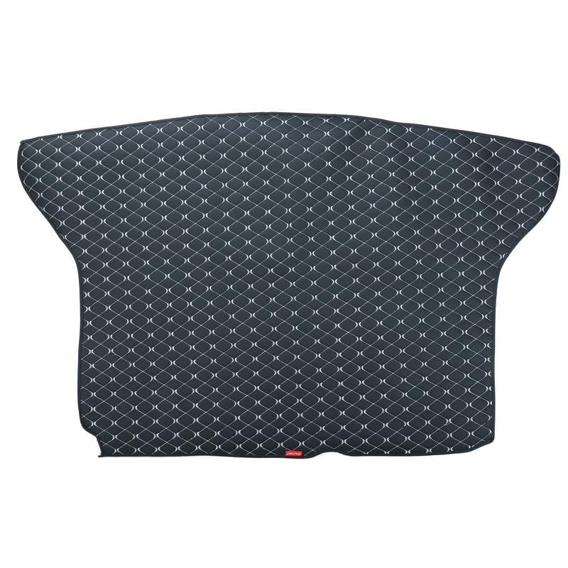 Image of 3 Layer Heat /Water Proof PU Leatherite Car Trunk /Boot /Dicky Mat for (Black and Silver Leather, Verna 2023-2025)