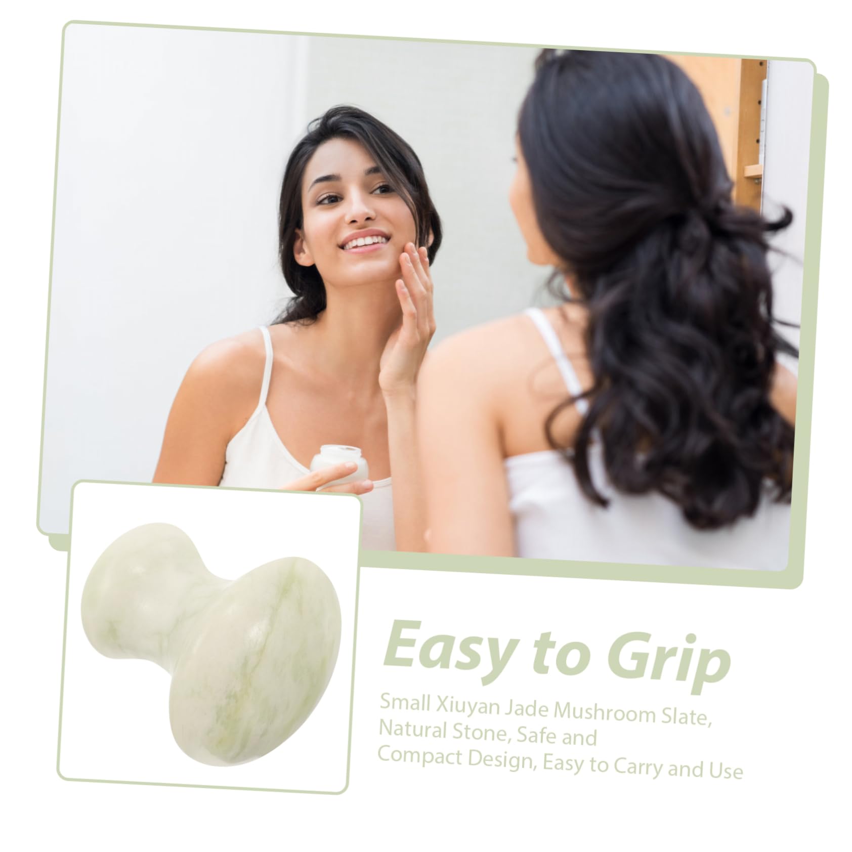 MAGICLULU 4 Piezas Masajeador Piedras En Forma Seta Las Herramientas Herramienta Cara Raspando Piedra Masajeador Facial Con Forma Seta Perder Jade Rostro