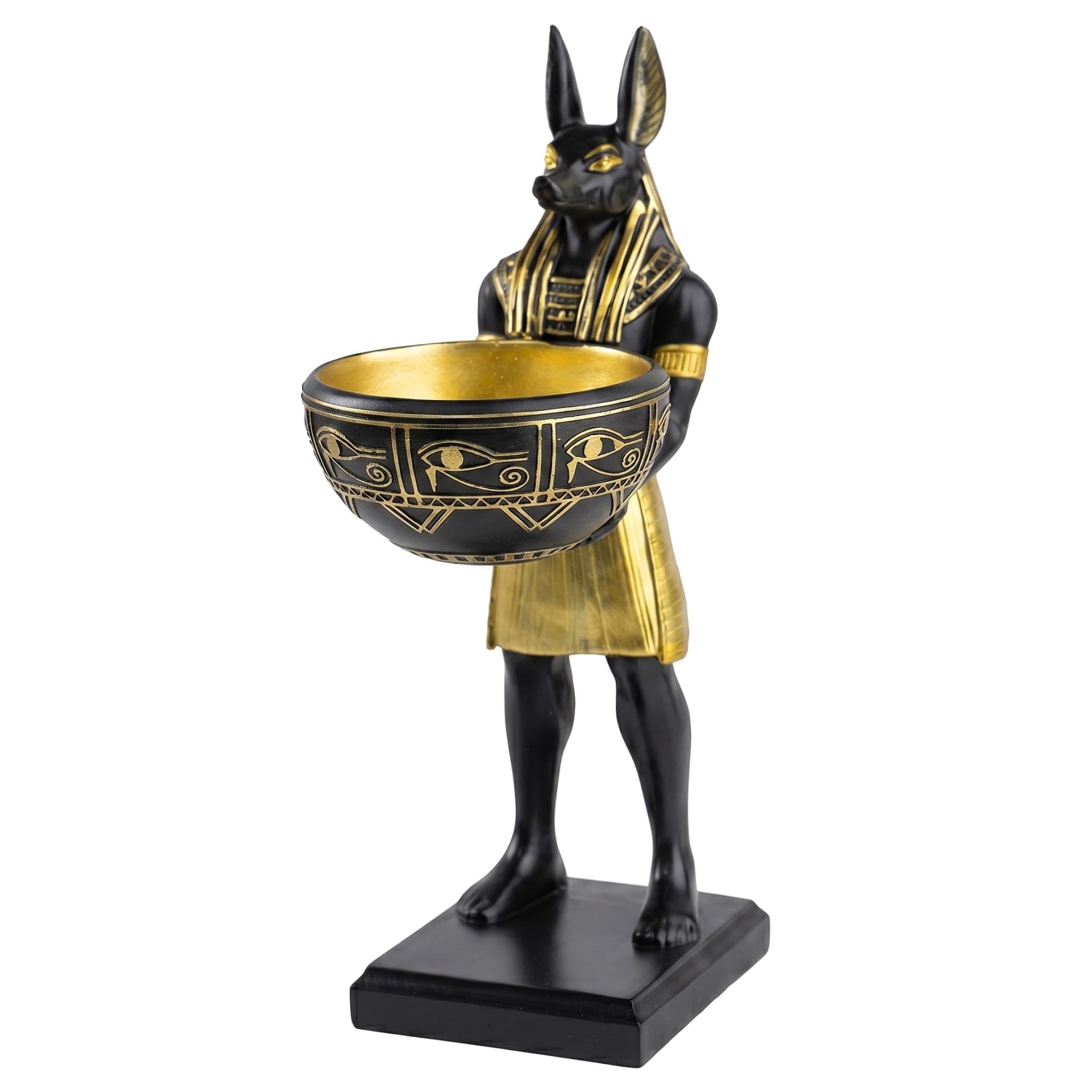 Décoration égyptienne Anubis avec coupelle pour sublimer votre console d'entrée