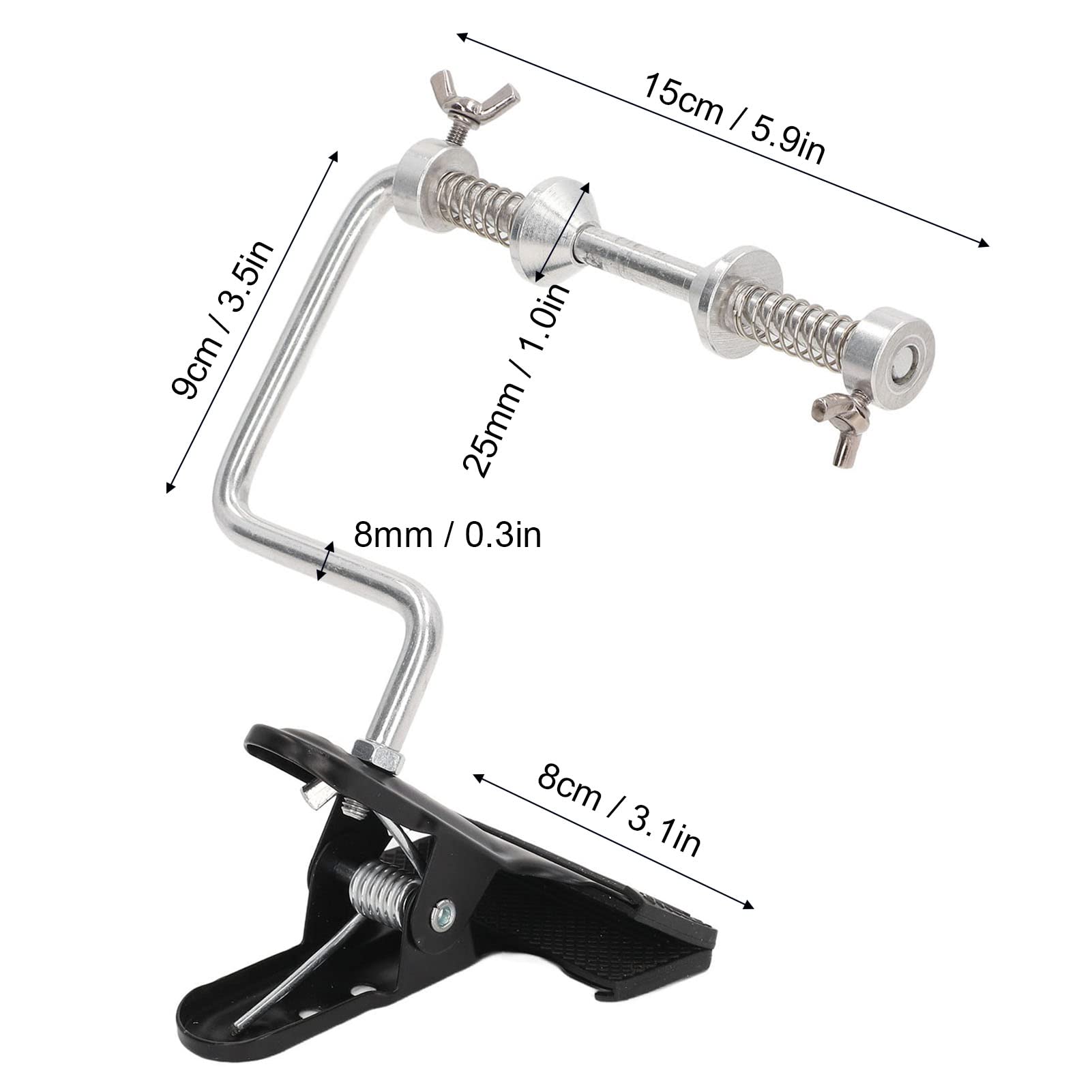 equlup Fishing Line Winder, Adjustable Fishing Line Spooler Hand Crank Tackle Aluminum Alloy Fish Lines Spooling Station System with Clamp for Fish Lines