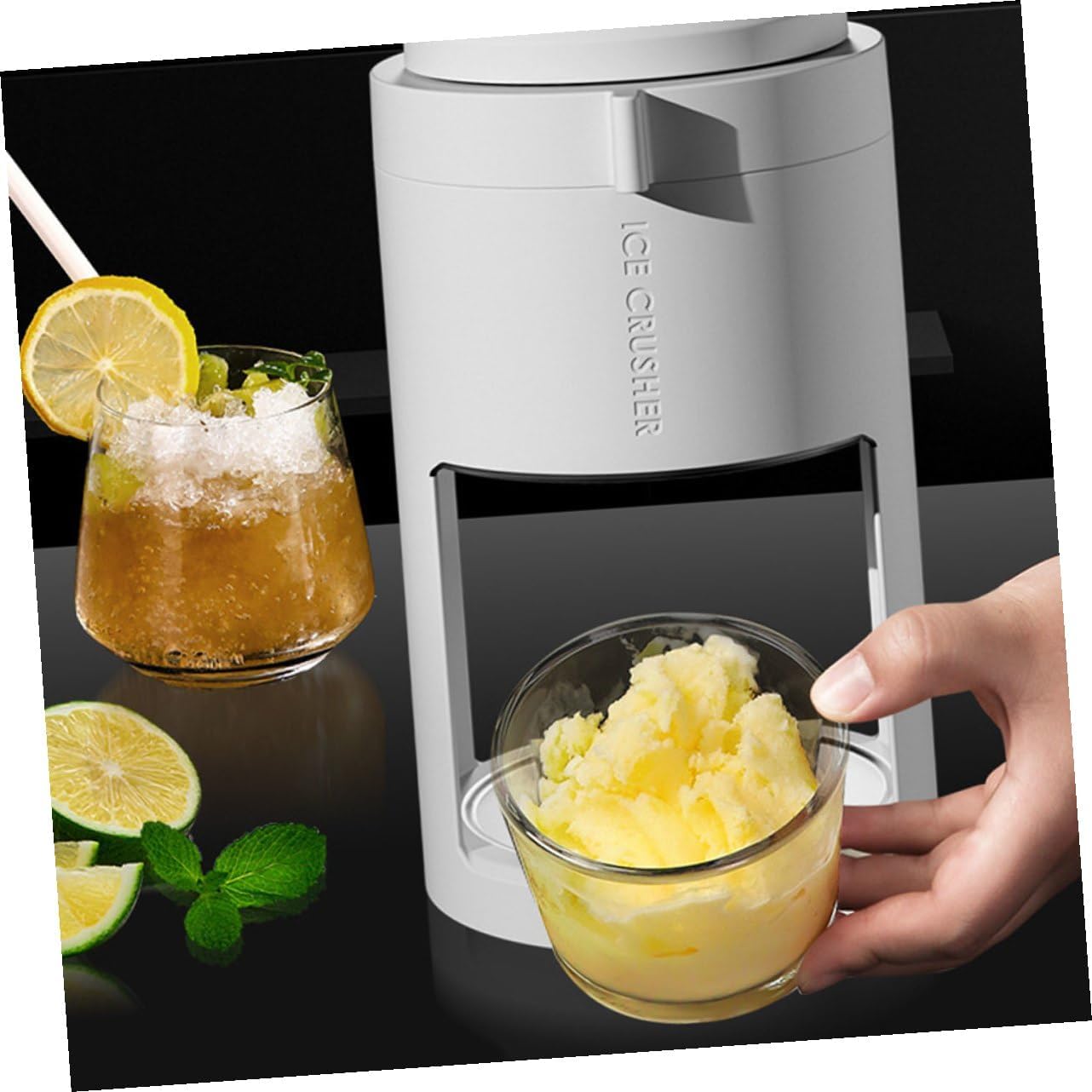 STOBOK Manual Ice Shaver Machine for Home Use Portable Handheld Ice Crusher Detachable Design Slushies and Cold Treats