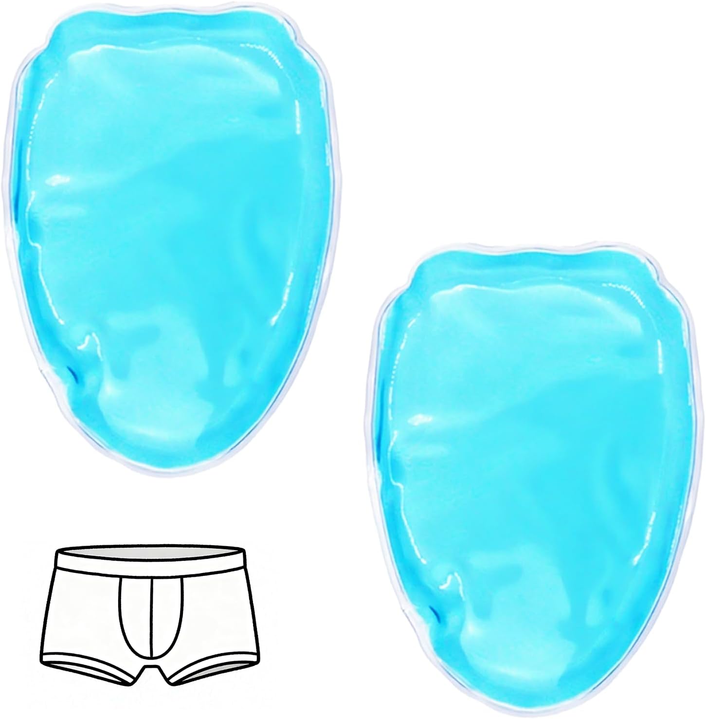 Vasectomy Reusable Cold Ice Packs for Testicular Support and Pain Relief, Vasectomy Gift for Men (Blue-2 Excluding Underwear) (Dark Blue-2)