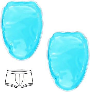 Vasectomy Reusable Cold Ice Packs for Testicular Support and Pain Relief, Vasectomy Gift for Men Blue-2 Excluding Underwear Dark Blue-2