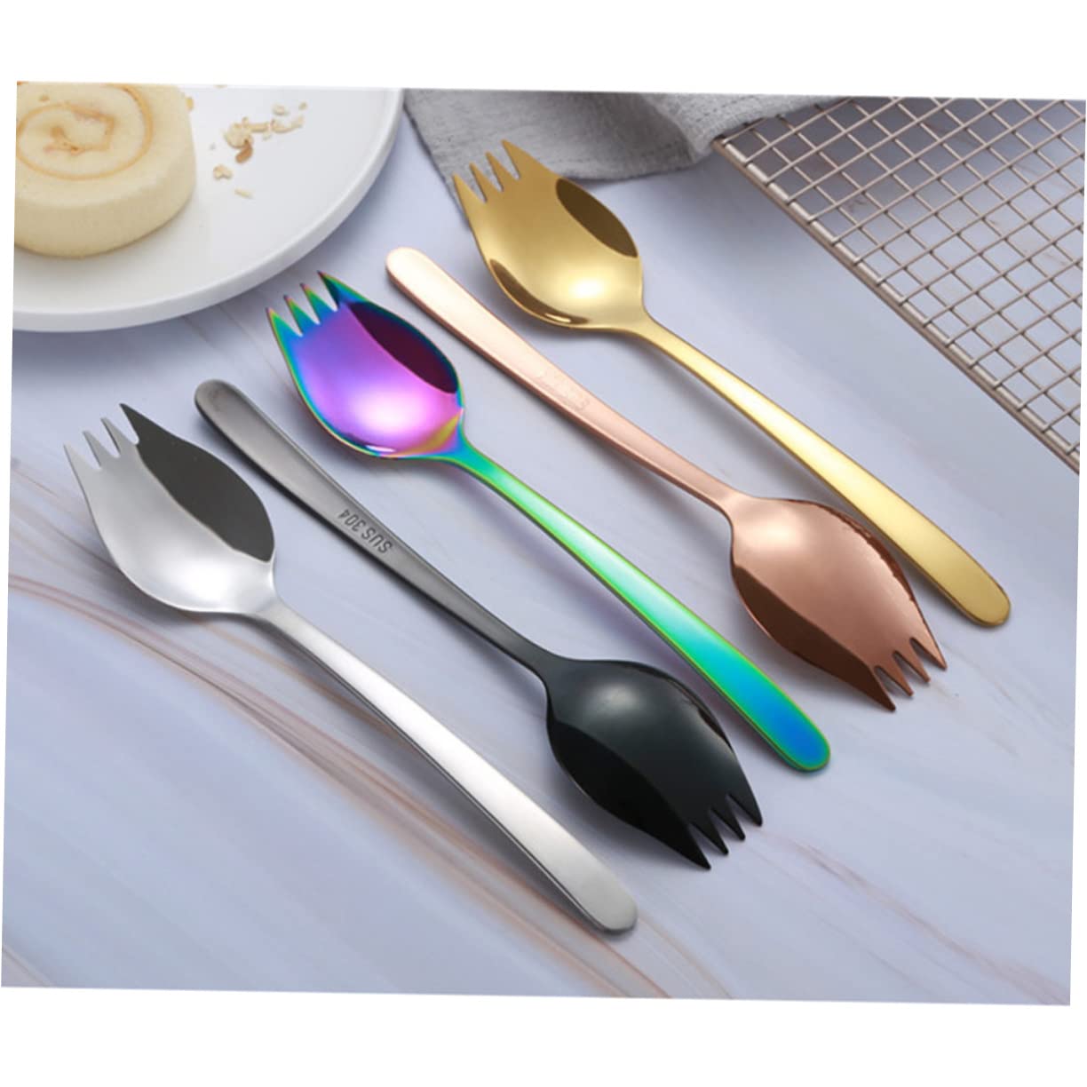 PRETYZOOM 6pcs Salad Tongs Multifunction