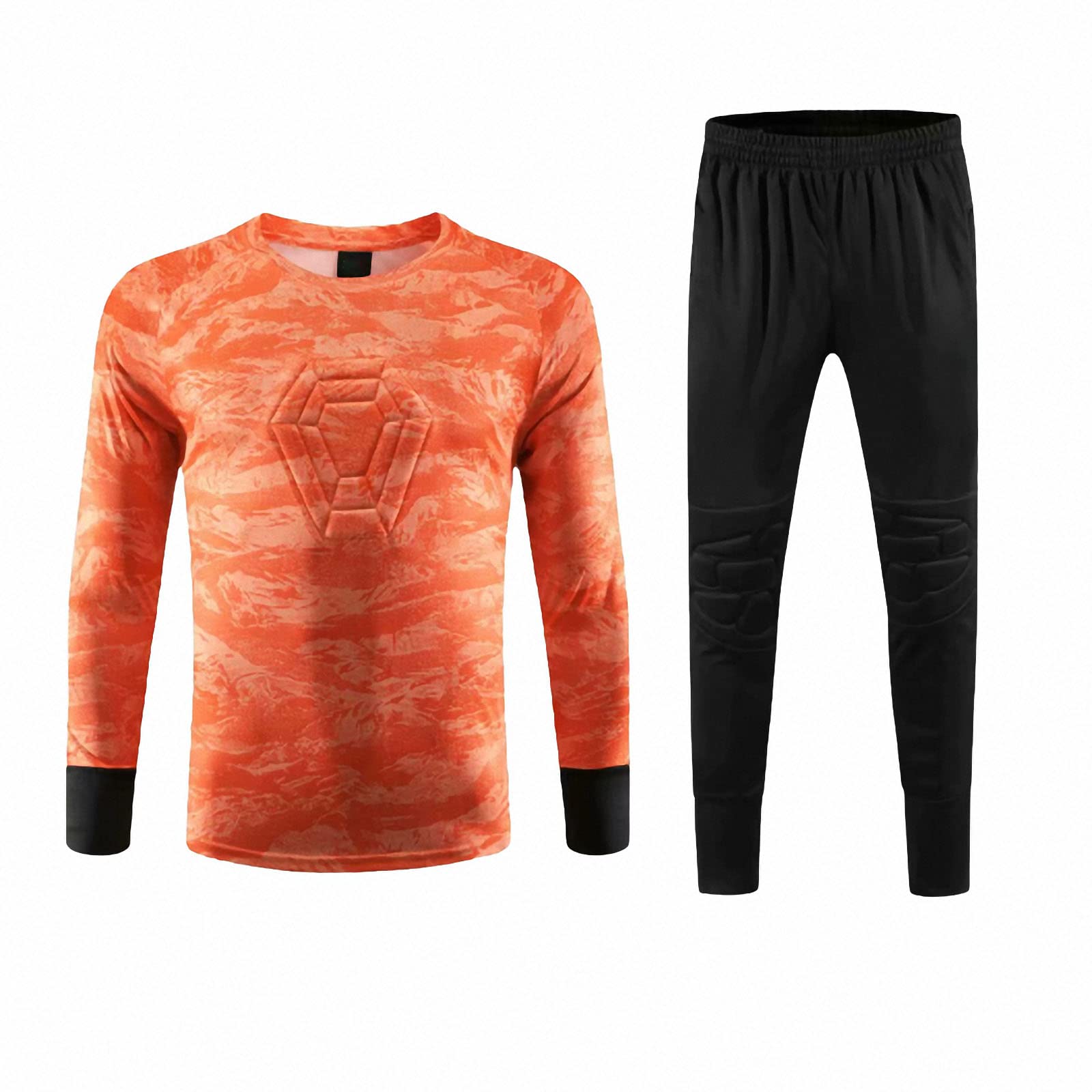Camiseta y pantalón de Jersey de Portero Juvenil, Traje de Portero de fútbol Acolchado para niños y niñas