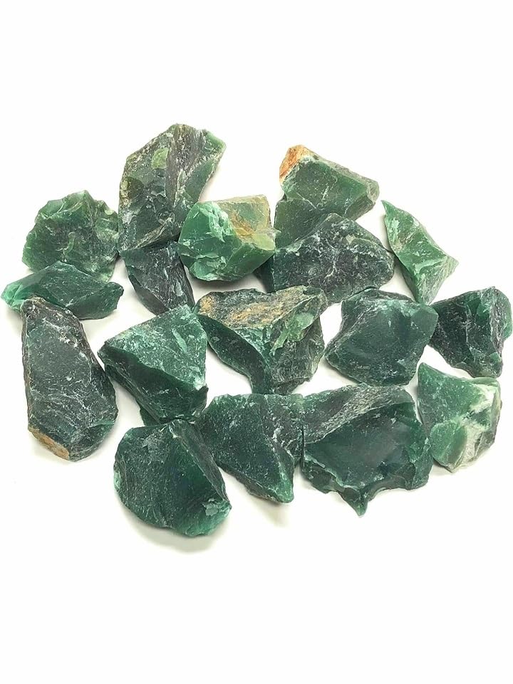Green Jade crystal stone raw healing crystals reiki stones 300 Grams