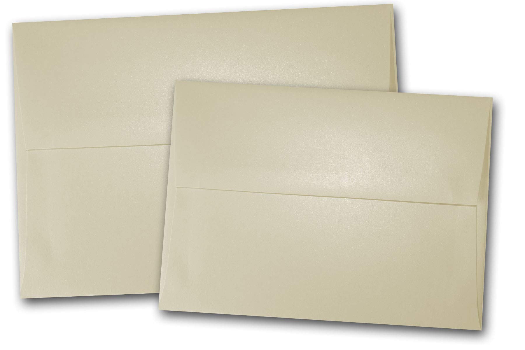 Premium Shimmery Curious Metallic A-2 Square Flap Envelopes - Great for Notecards, Letters, Invitations, Thank You Cards, RSVP, Details Card, Etc. - Unique Premium Envelopes! (Virtual Pearl, 25 Pack)