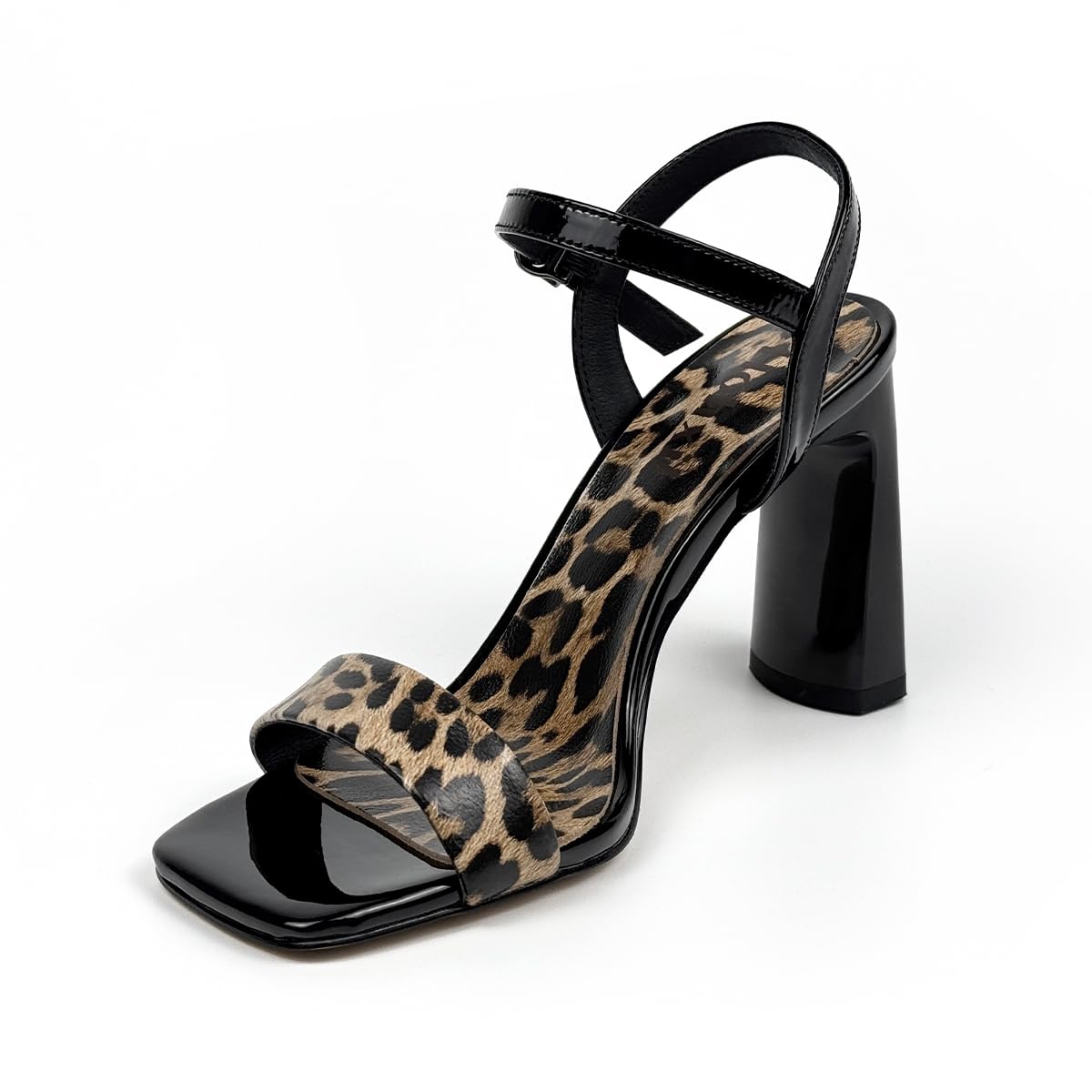 Hohxil Sandaletten Damen mit 9cm Blockabsatz Elegante Sommer