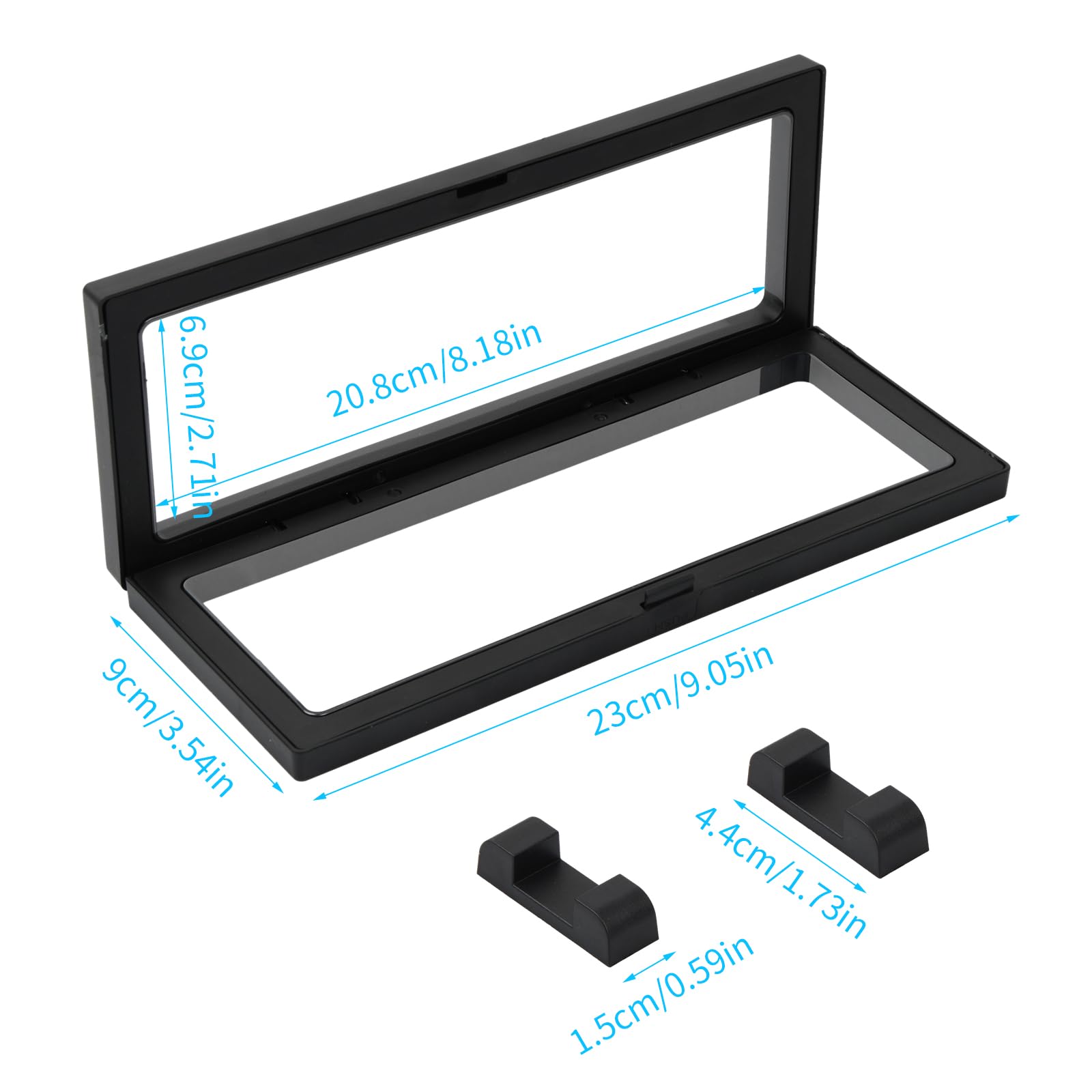 Marco Flotante 3D Para Monedas Y Joyas – Pack De 2 Vitrinas Transparentes Con Soporte Flotante, Ideal Para Exhibir Monedas, Sellos O Joyas Sin Que Se Muevan.