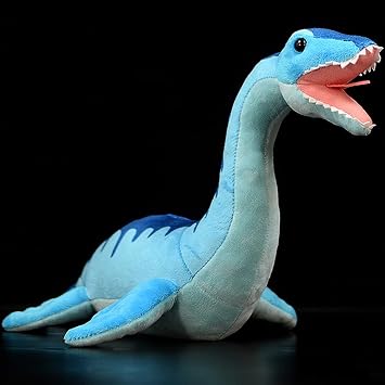 لعبة Plesiosaurus Plush - Lifelike 16 "Blue Dinosaur Utahraptor Tyrannosaurus Stuffed Animal، Soft، Gifts Collectible for Kids