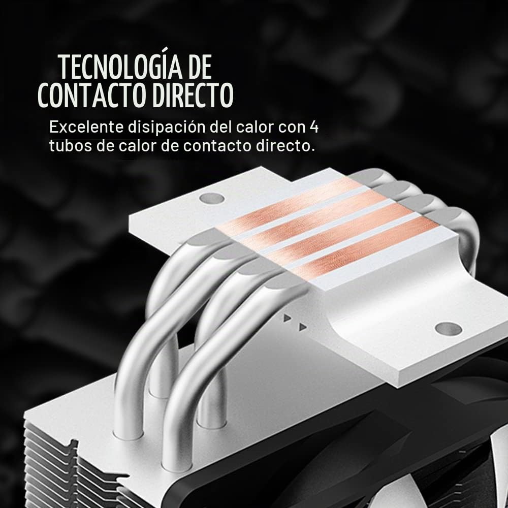 ID-COOLING SE-214-XT ARGB,Enfriador de CPU con 4 tubos de calor, ventilador de CPU para Intel/AMD, LGA 1700 compatible con escritorio
