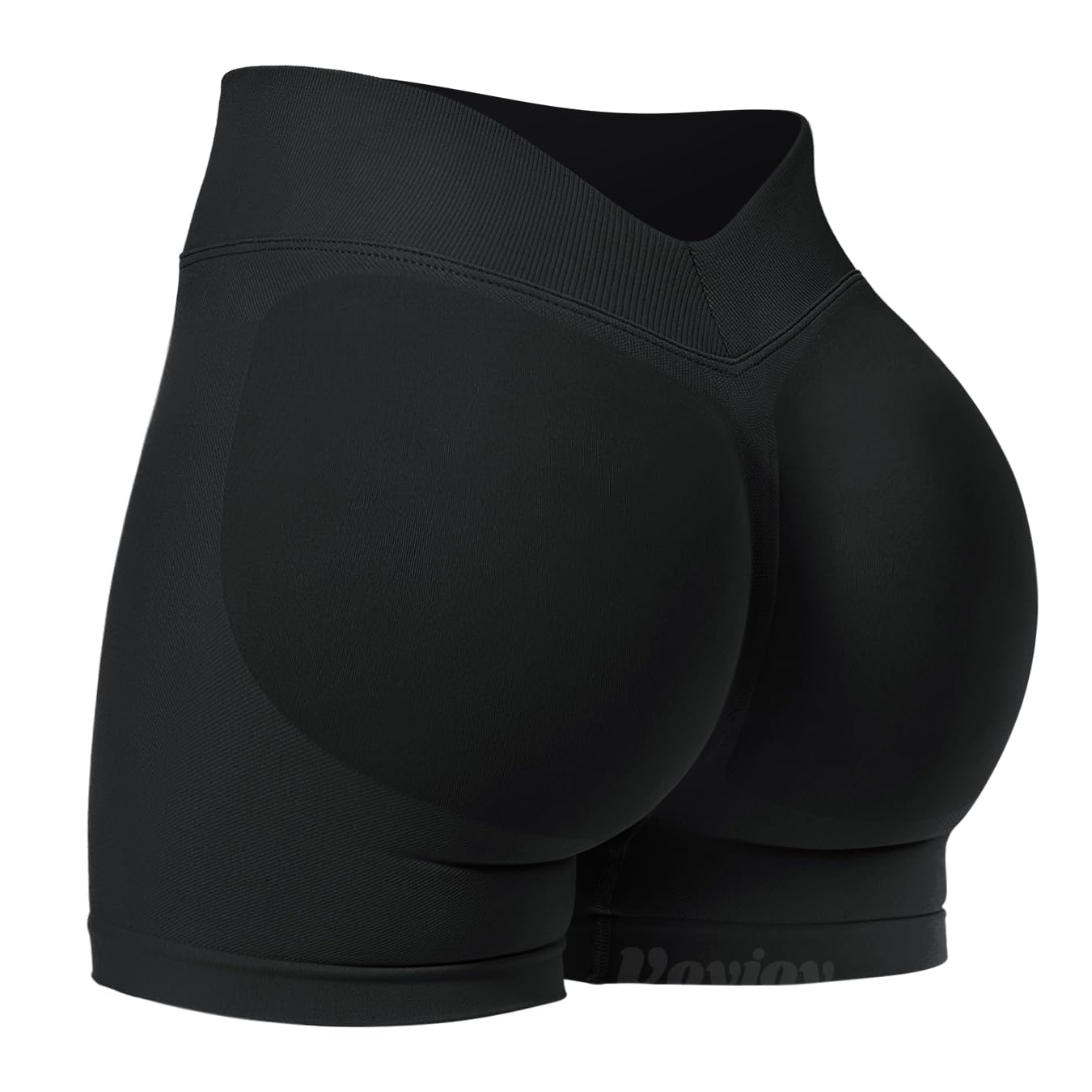 voyjoy Women Workout Impact Shorts 3.6" V Back High Waist Scrunch Butt Lifting Seamless Gym Biker Shorts-picture-31