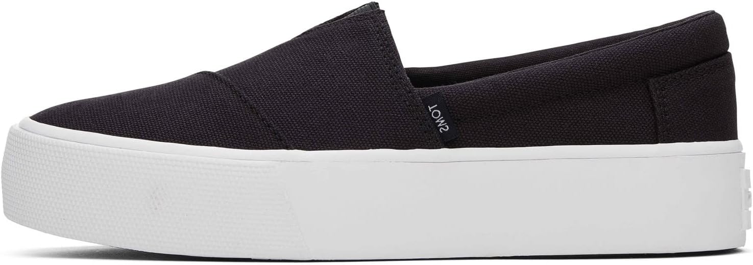 TOMS Women's, Alpargata Fenix Platform Slip-On Black 9 M