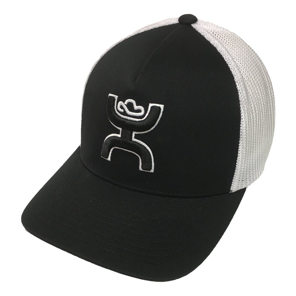 Hooey Coach Black/White Flexfit Hat 