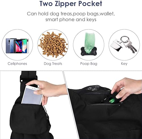 Miniatura 4 de Lukovee Transportador para perros, soporte inferior duro y correa acolchada ajustable suave para perros pequeños, bolso para perro con abertura de