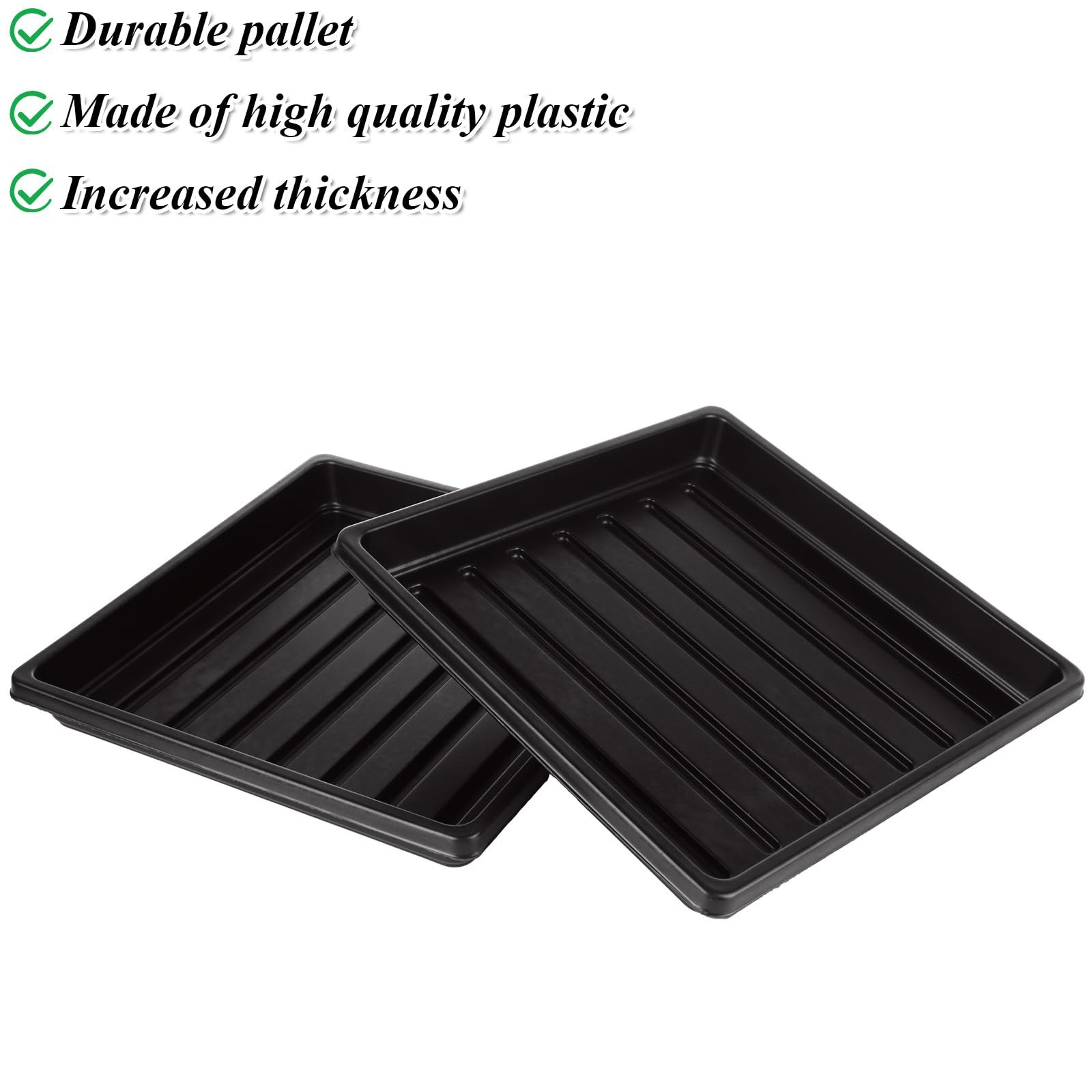 Set di 12 tappetini per la coltivazione di microgreens con vassoio, 25,4 x 25,4 cm, vassoi quadrati per la coltivazione di semi di micro verdi, kit di coltivazione di erbe aromatiche con