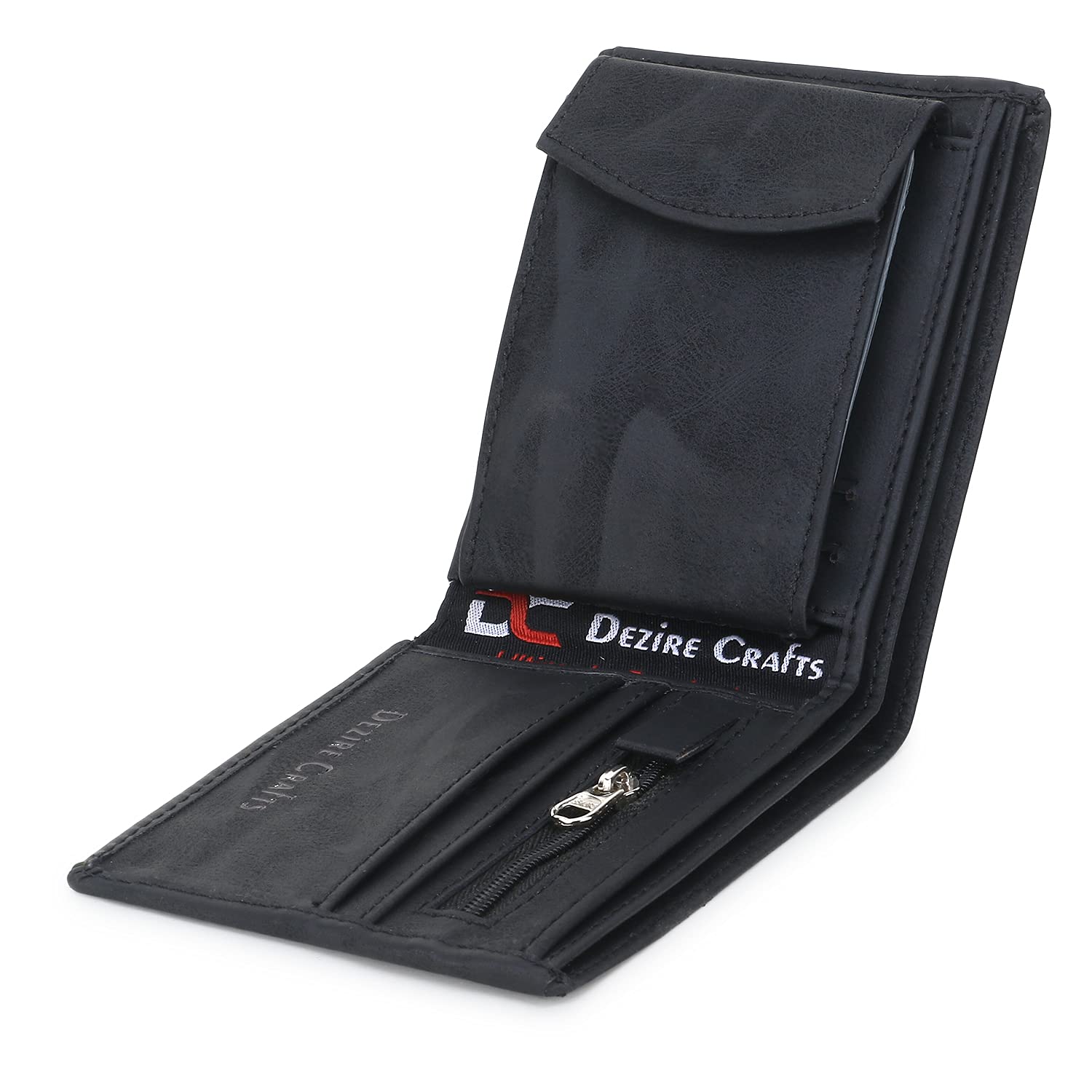 dezire crafts Ultra-Slim PU Leather Wallet & Card Holder for Men | 9-Card Capacity | Stylish & Lightweight | Detachable Card Slot Case | Gift for Men (Black)-picture-19