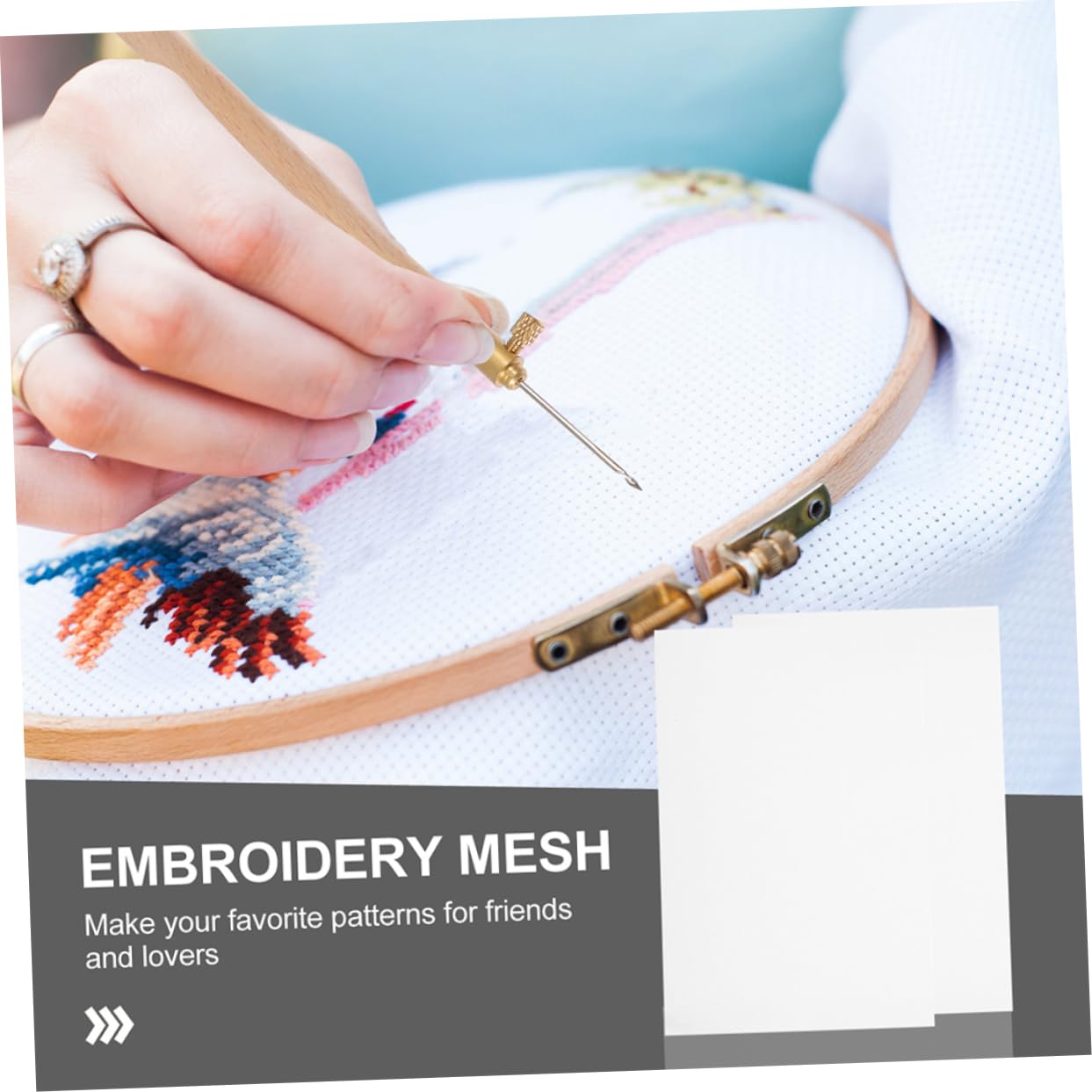 STOBOK Embroidery Cross Stitch Fabric 10 Sheets White Cotton Gridding Cloths Embroidery Supplies