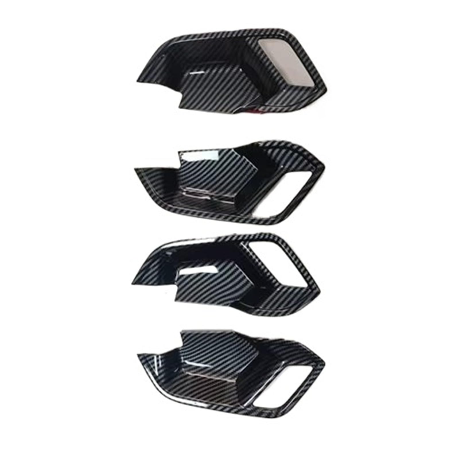 XRUKGUO for Q3 2019-2025 Car Inner Door Handle Bowl Frame Decoration Cover Trim ABS Carbon Fiber/Matte Interior Interior Trim Cover Panel(ABS-Carbon Fiber)