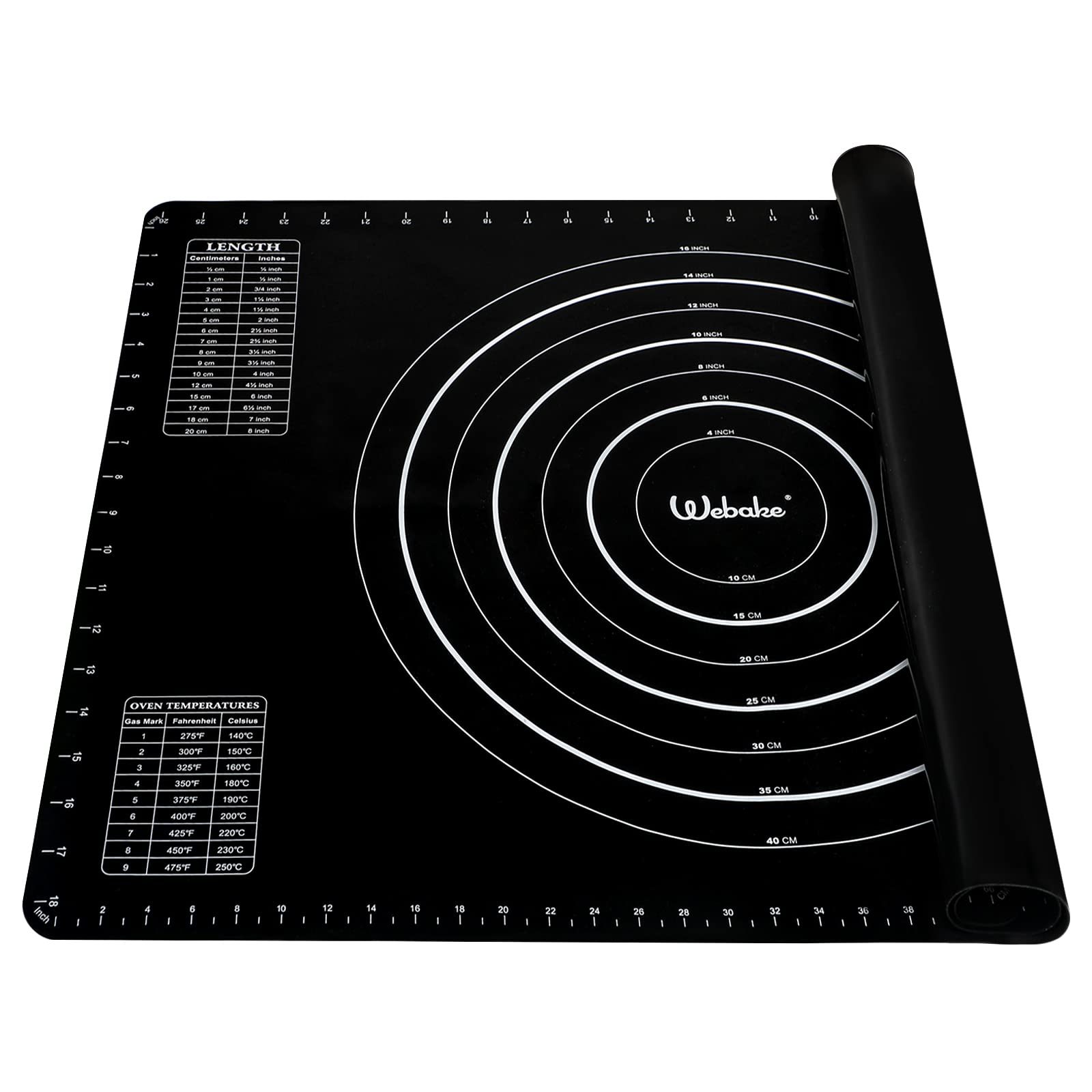 ULTRAKENO Silikon-Backmatte 71,1x50,8 Cm – Extra Dick, Mit Messungen & Erhöhtem Rand, Antihaft