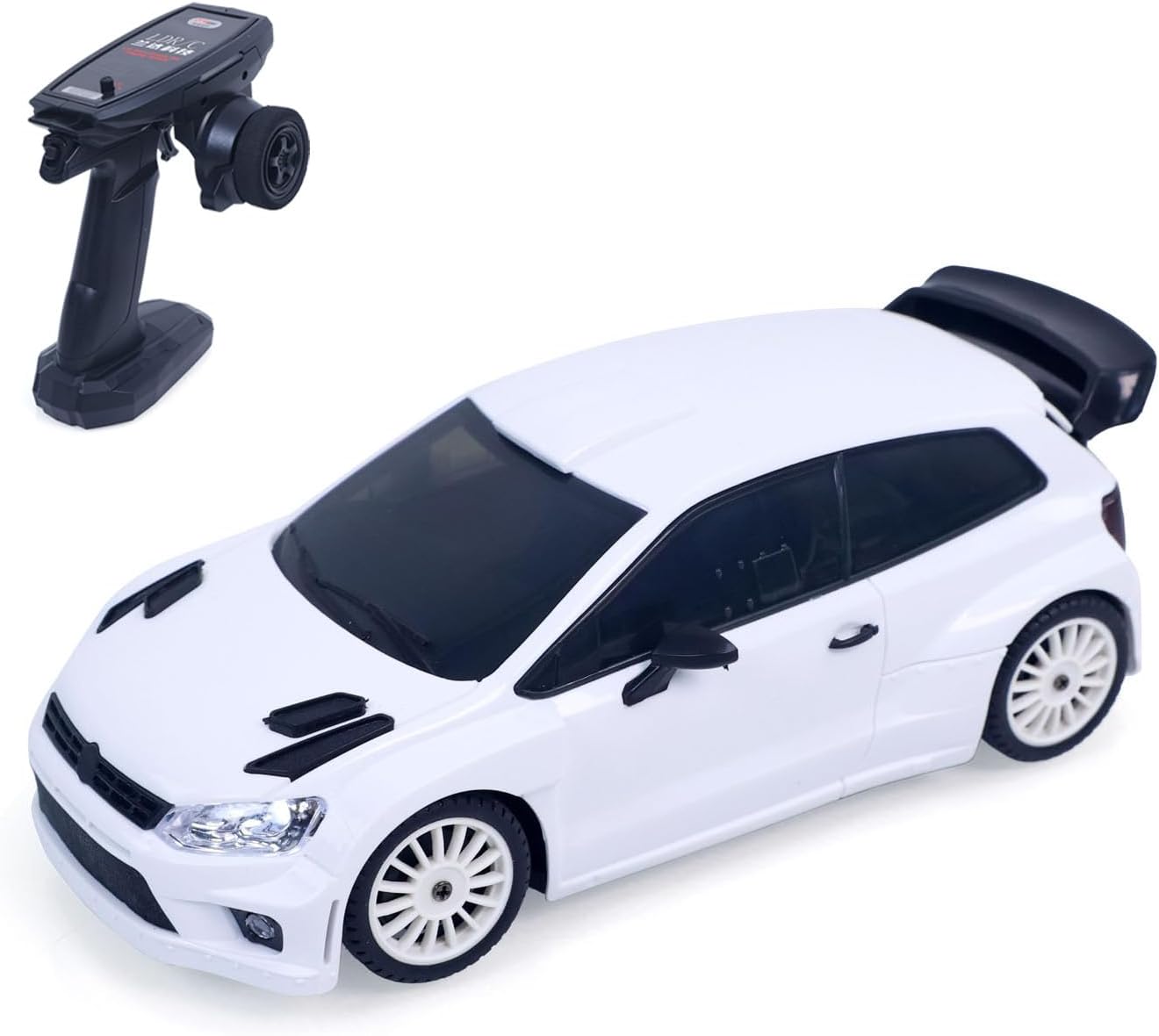 LDRC 1:28 4x4 4WD Plastic RC Off-Road Vehicles Drift Car Model LD2801 RTR Remote Control Car High Speed Race Car Model Hobby Model for Collection Boys Gift(White)