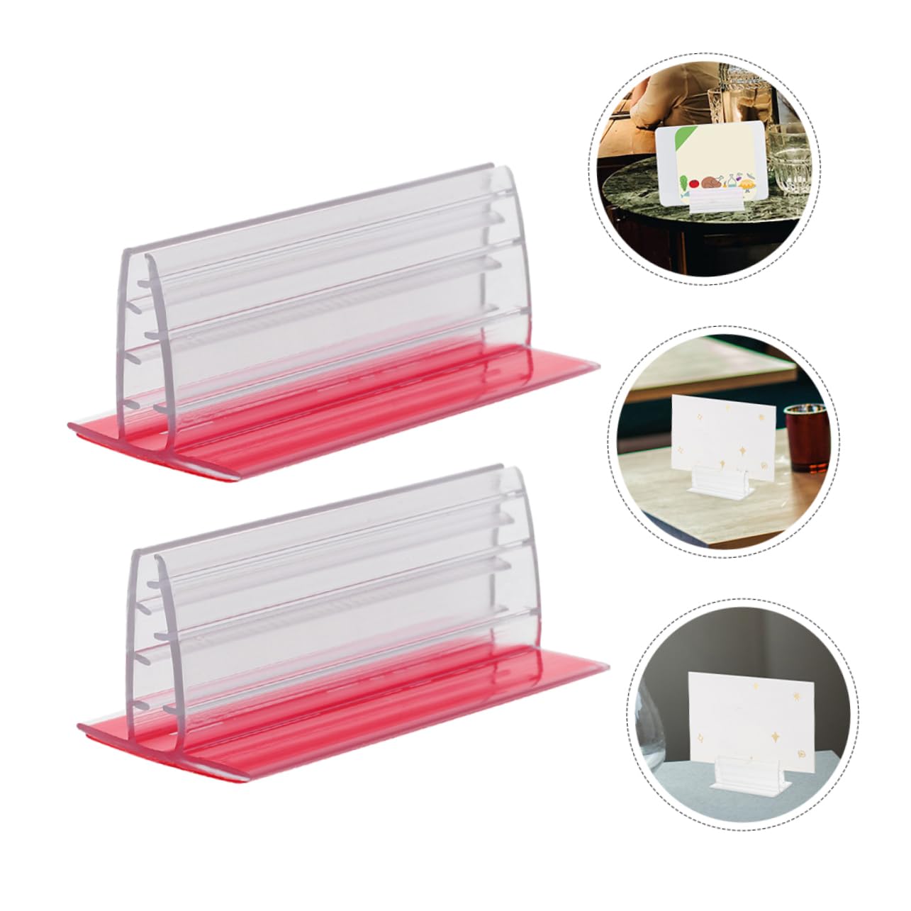 Porta Etichette Adesive in Pvc 60 Pezzi per Cartelli e Schede | Formato Mini 2, 95x1, 61x1, 18 Pollici, Supporto per Allineare Etichette, Cartoline e Ricevute
