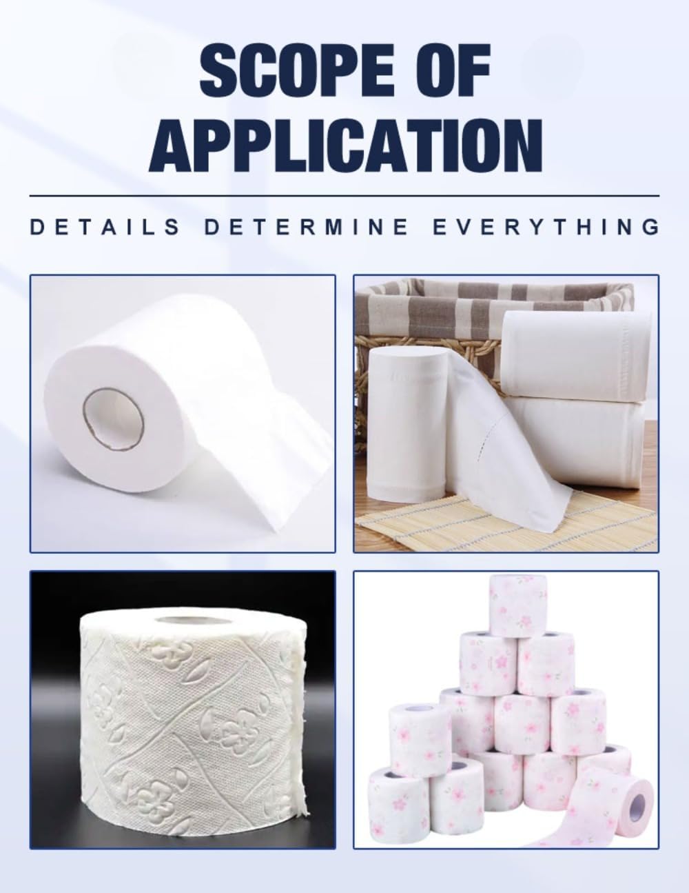 Automatic Tissue Paper Machine Toilet Paper Production Line with Multi Size Roll Compatibility Rewinding Cutting Embossing System for Industrial Use Customizable Configuration
