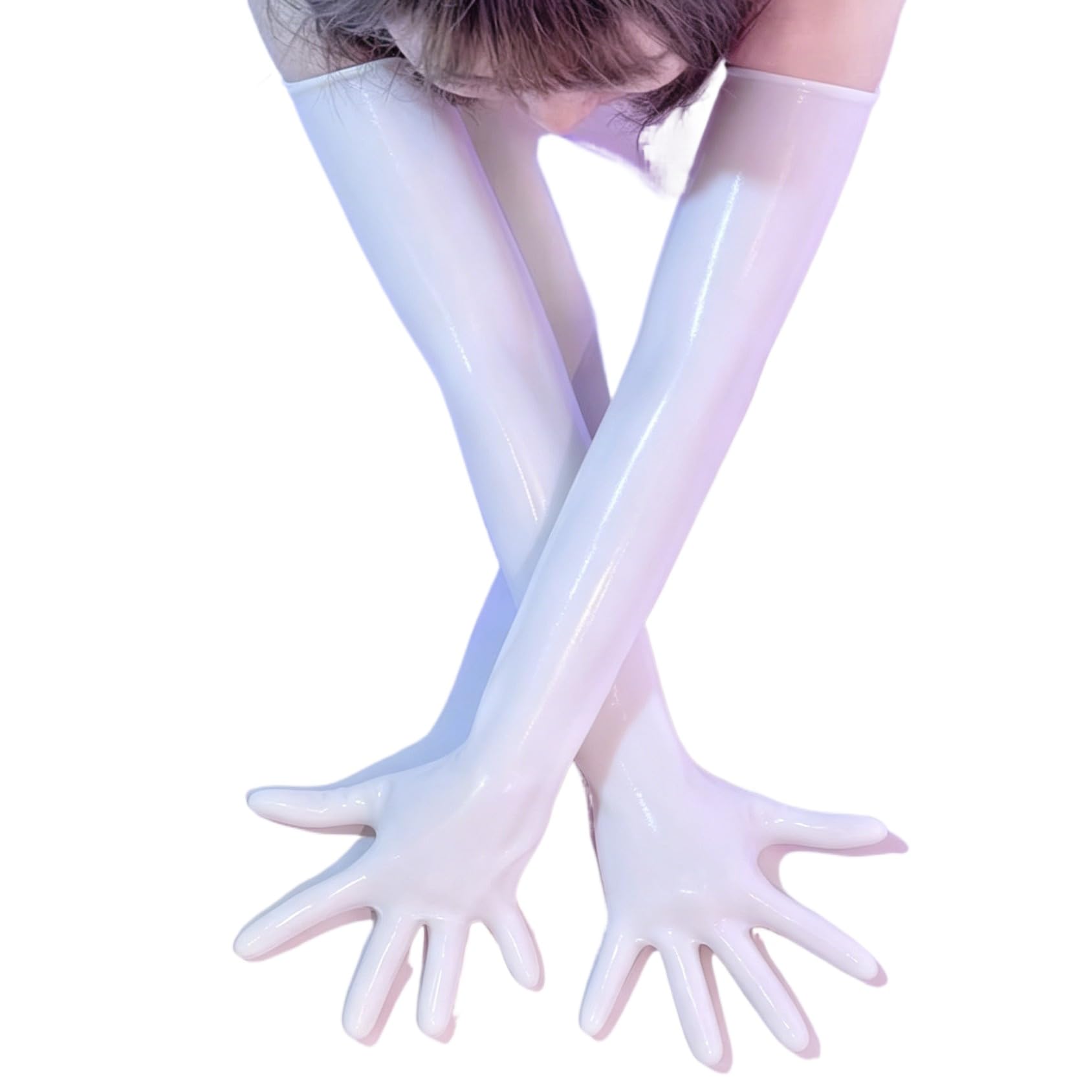 Generisch turlatexhandschuhe aus Malaysischem Latex, Einteilige Formung, Fünf Finger, Unisex für Damen & Herren, Kostümzubehör für Cosplay, Hochzeit & Maskenbälle