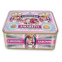 Chiostro di Saronno, Mix di Amaretti Morbidi e Croccanti, Gusto Classico, Senza Glutine – confezione in latta vintage da 225g