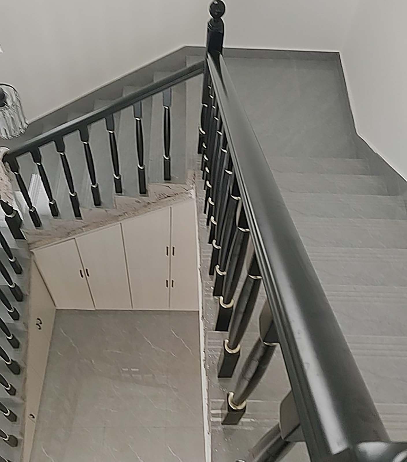 Barandillas para escaleras, Balaustres de escalera madera for remodelación escaleras, barandilla seguridad resistente, color negro(1 Pack)