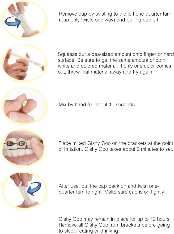 GishyGoo Orthodontic Wax Braces Bracket-Relief (10 Count)