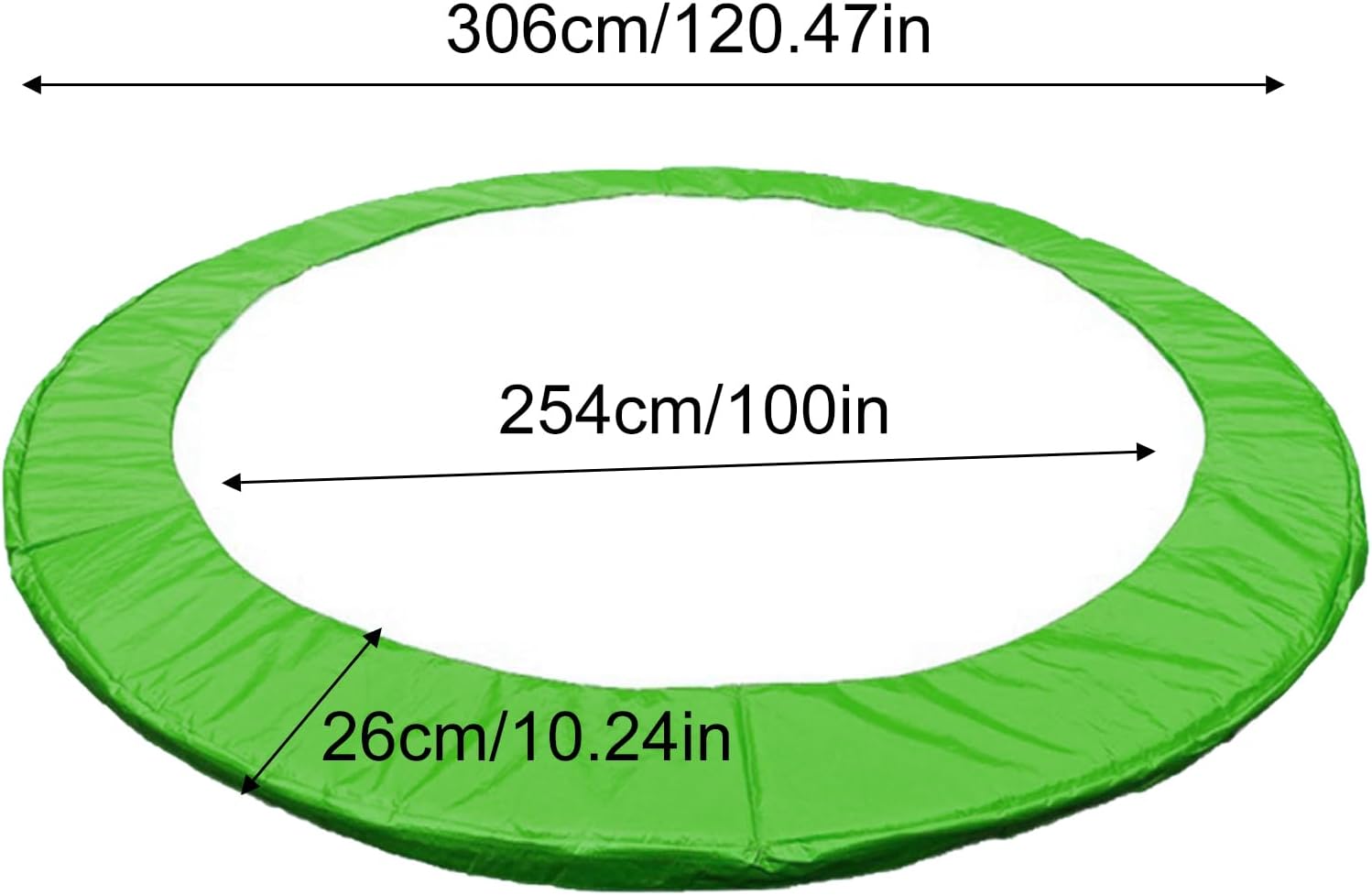 Trampoline Replacement Safety Pad,6ft/8ft/10ft Trampoline Spring Cover,Double Sided and Waterproof Pad Replacement