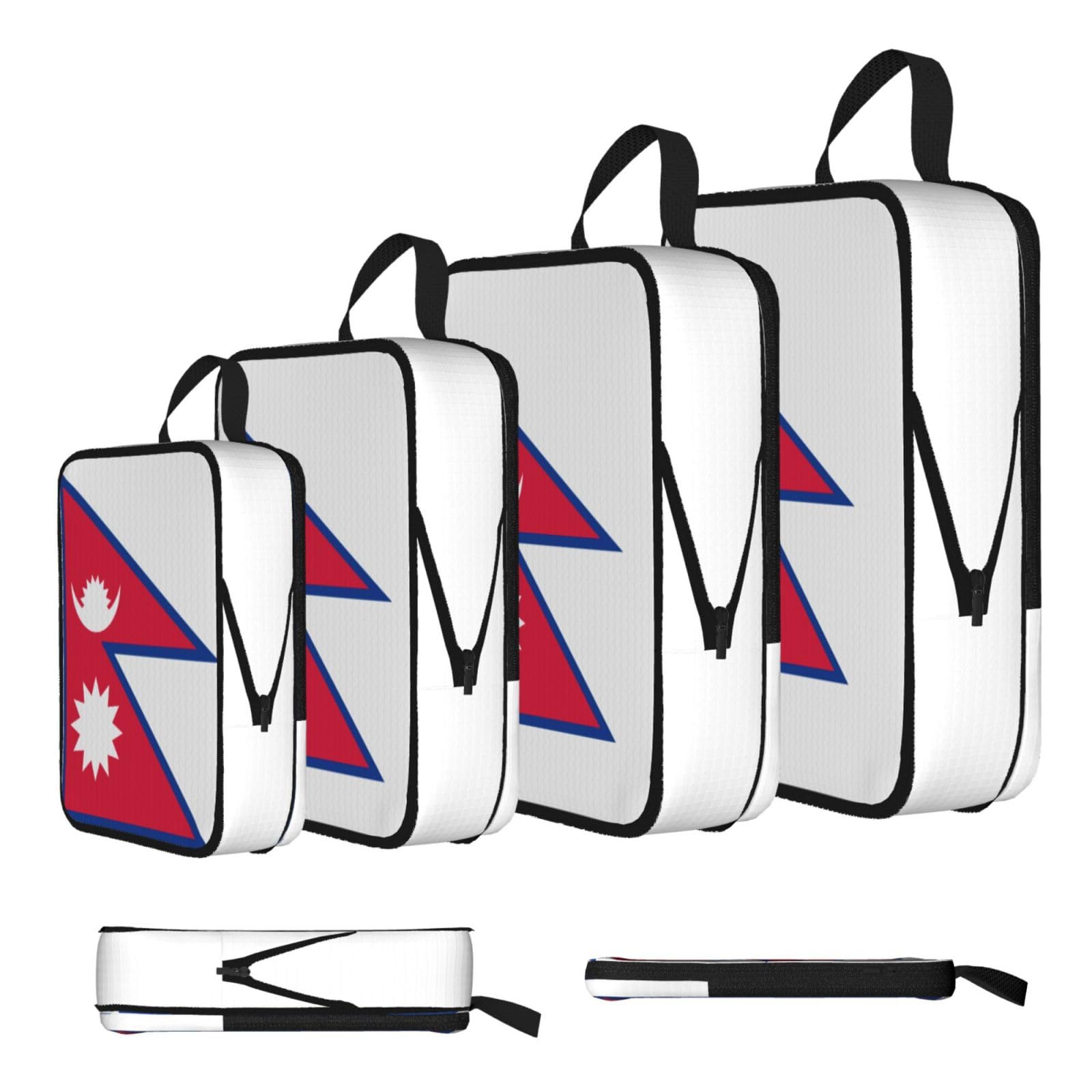 Flag of Nepal Compression Packing Cubes 4 Piece Set
